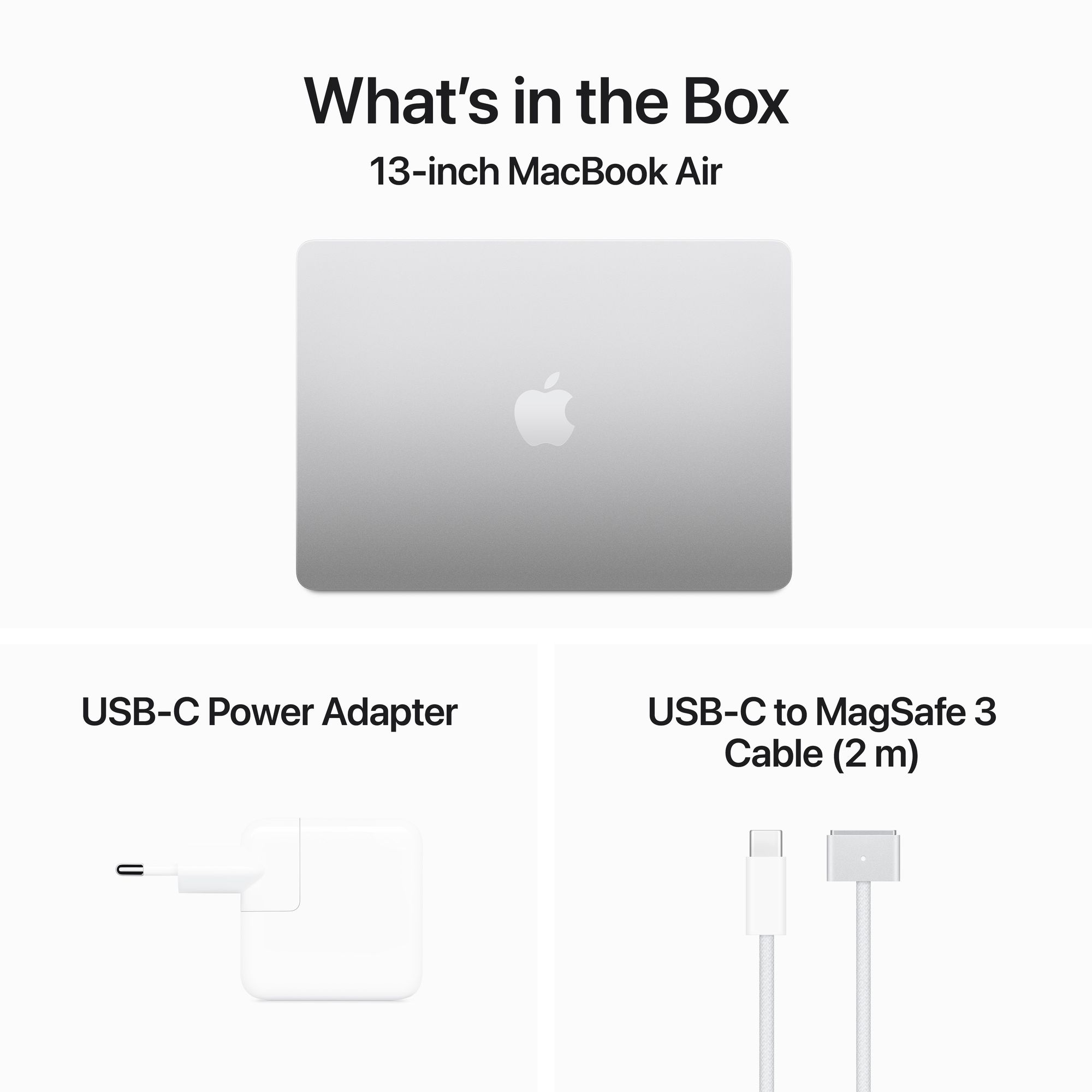 13-inch MacBook Air: Apple M3 chip 8-core CPU, 8-core GPU, 8GB, 256GB SSD - ezüst