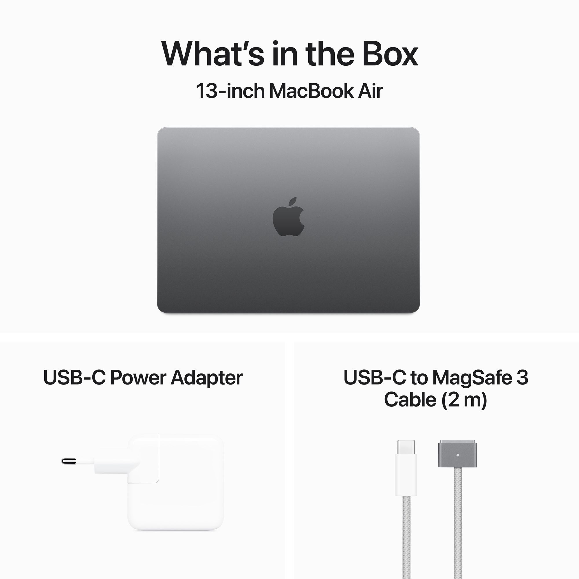 13-inch MacBook Air: Apple M3 chip 8-core CPU, 8-core GPU, 16GB, 256GB SSD - asztroszürke