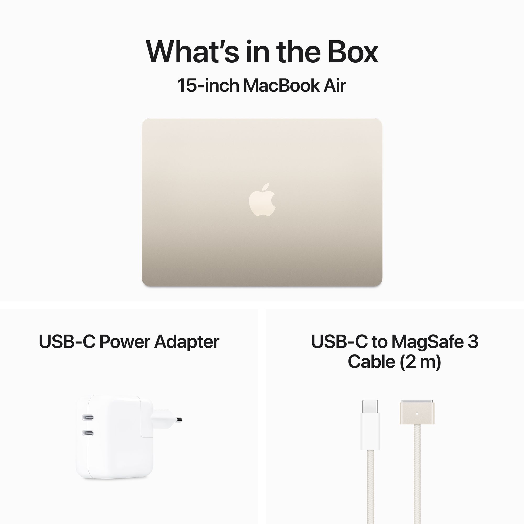15-inch MacBook Air: Apple M3 chip 8-core CPU, 10-core GPU, 8GB, 512GB SSD - csillagfény