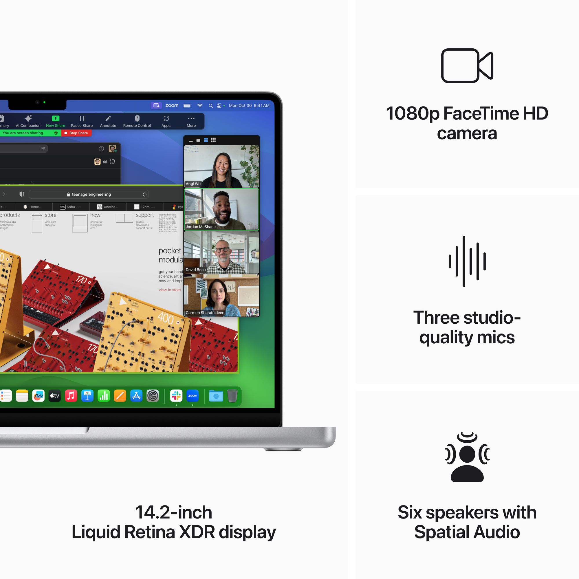 14-inch MacBook Pro: Apple M3 chip 8‑core CPU, 10‑core GPU, 16GB, 1TB SSD - ezüst