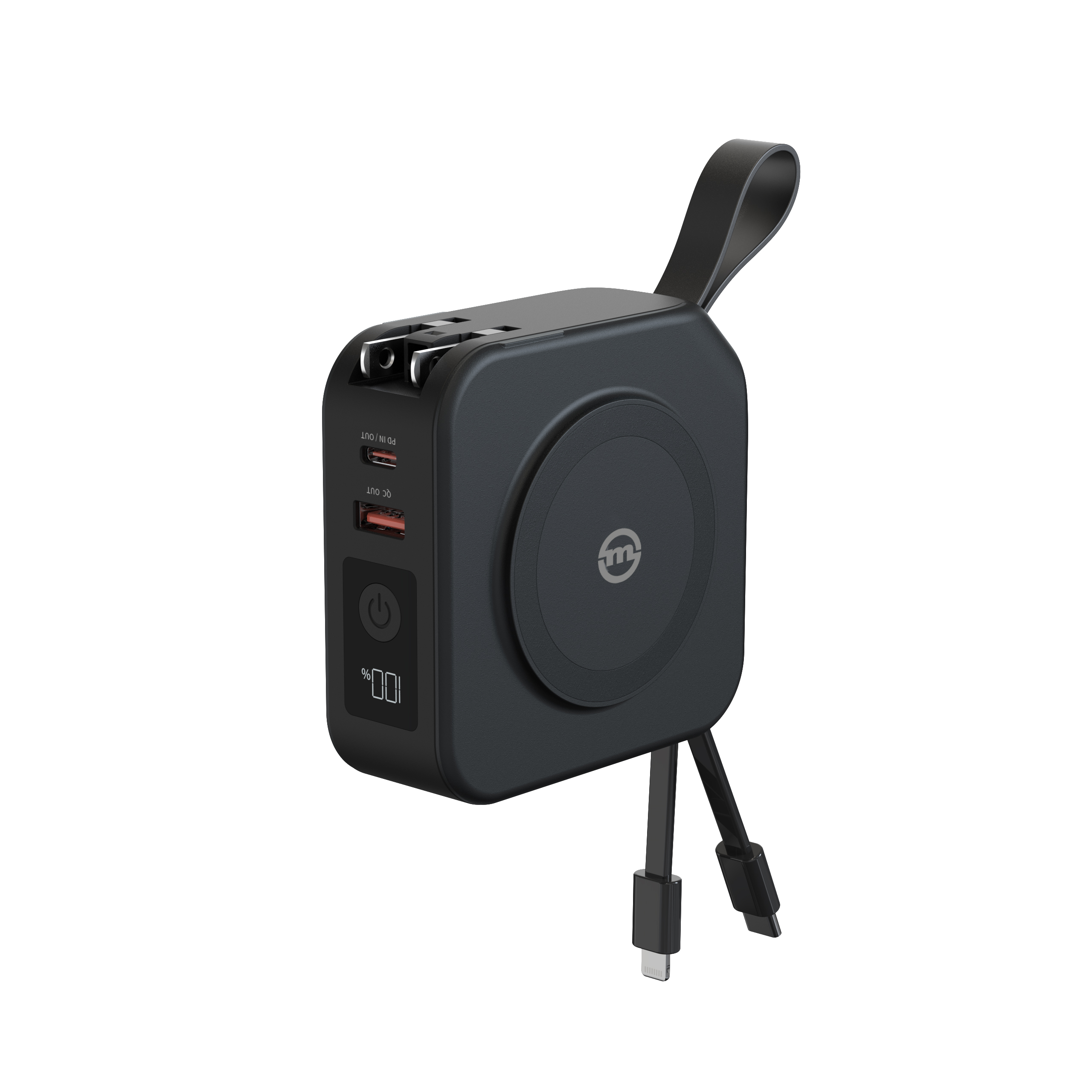 Mobile Origin 10 000mAh Powerbank és fali adapter USB-c és Lightning kábellel