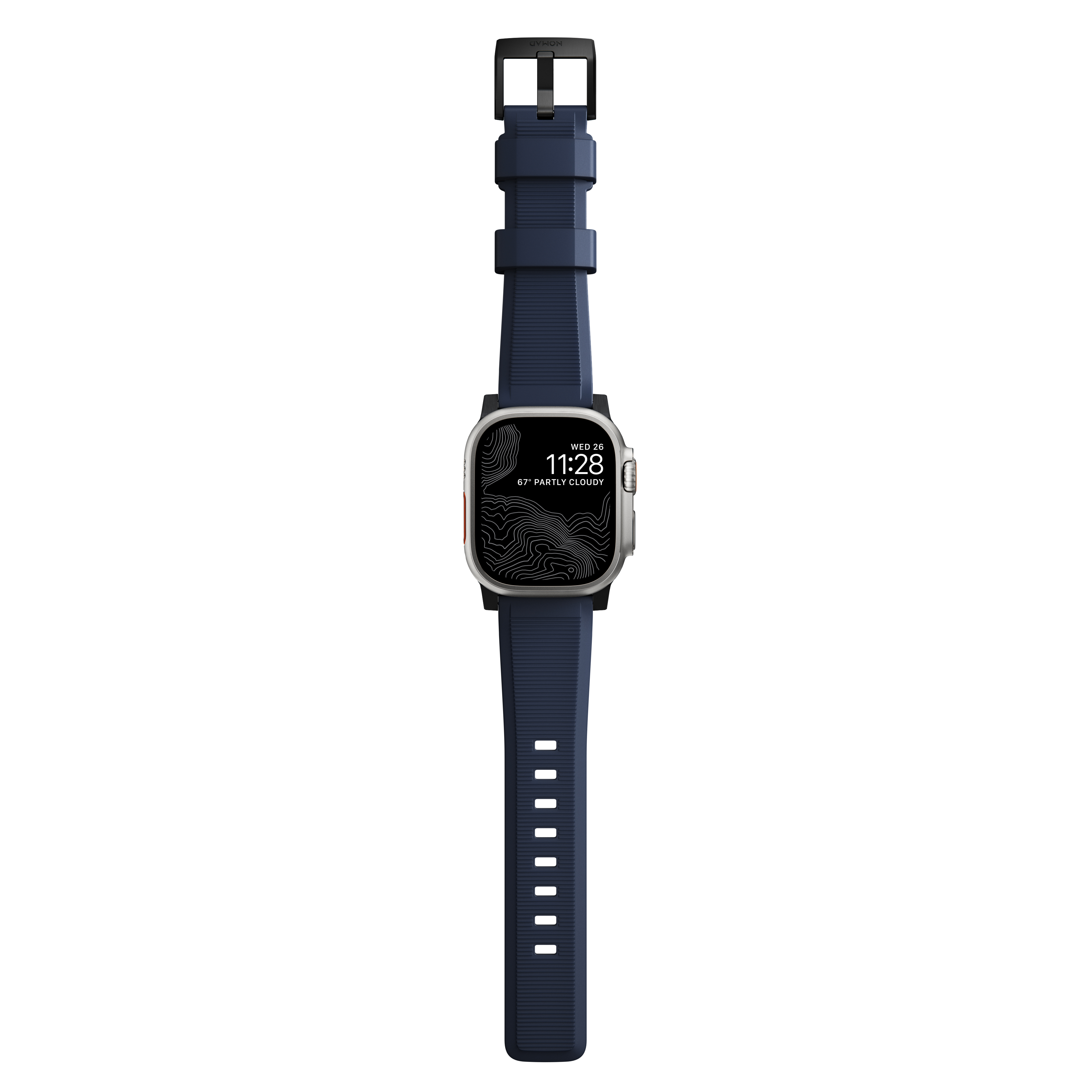 NOMAD Rugged Apple Watch 42/44/45/49mm gumi sportszíj - mélykék