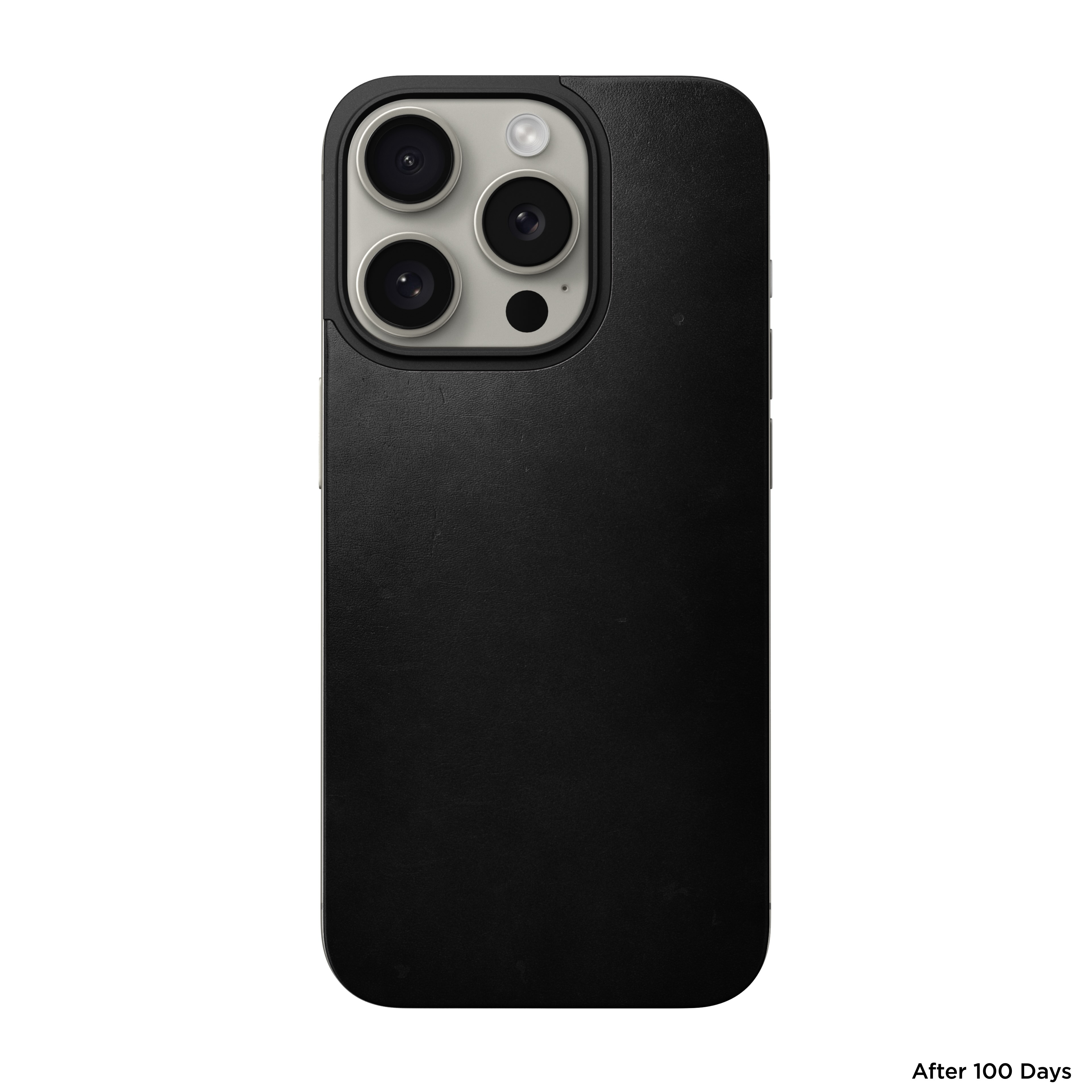 NOMAD iPhone 15 Pro bőr hátlap - fekete