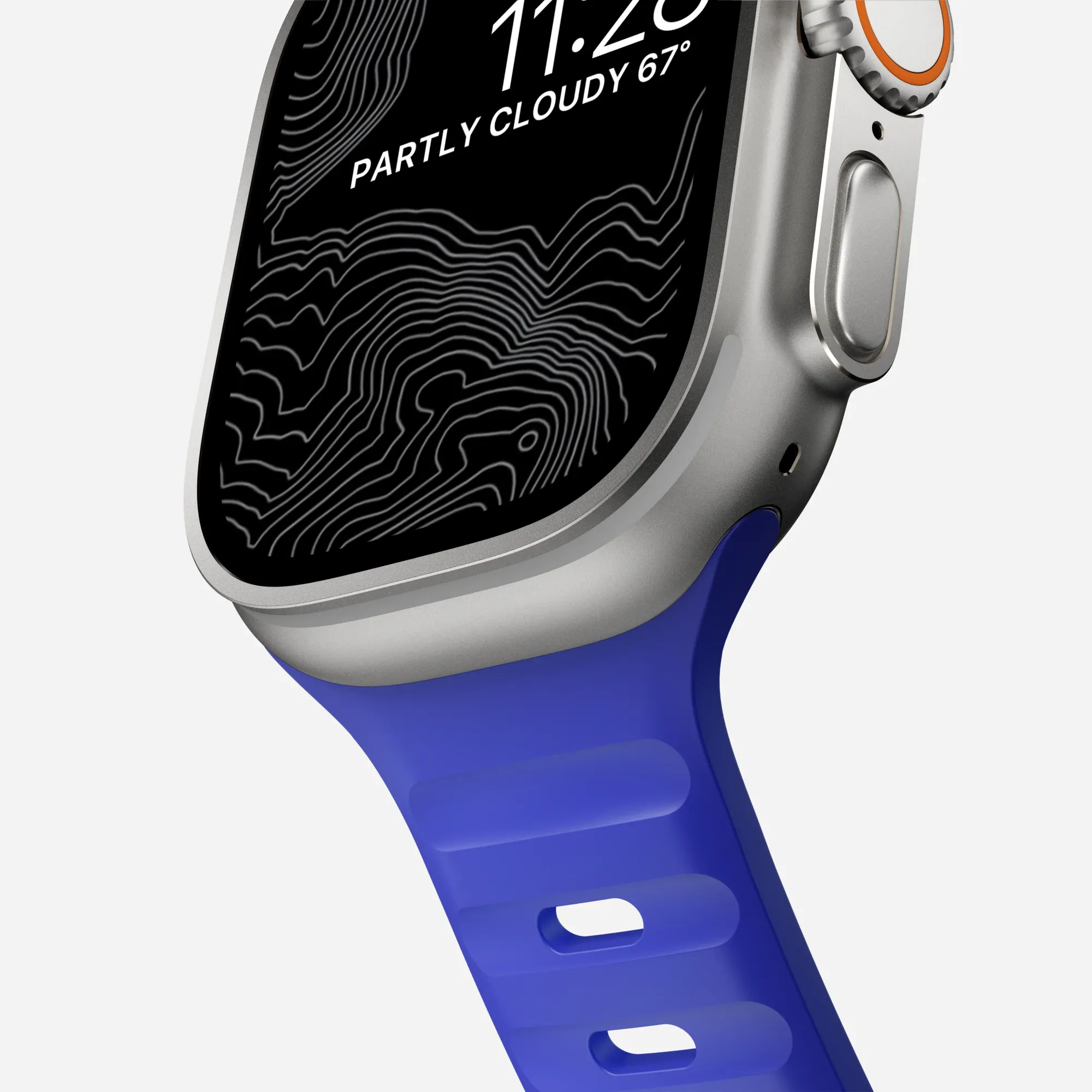 NOMAD x The Verge Apple Watch 44/45/46/49mm sportszíj - liláskék