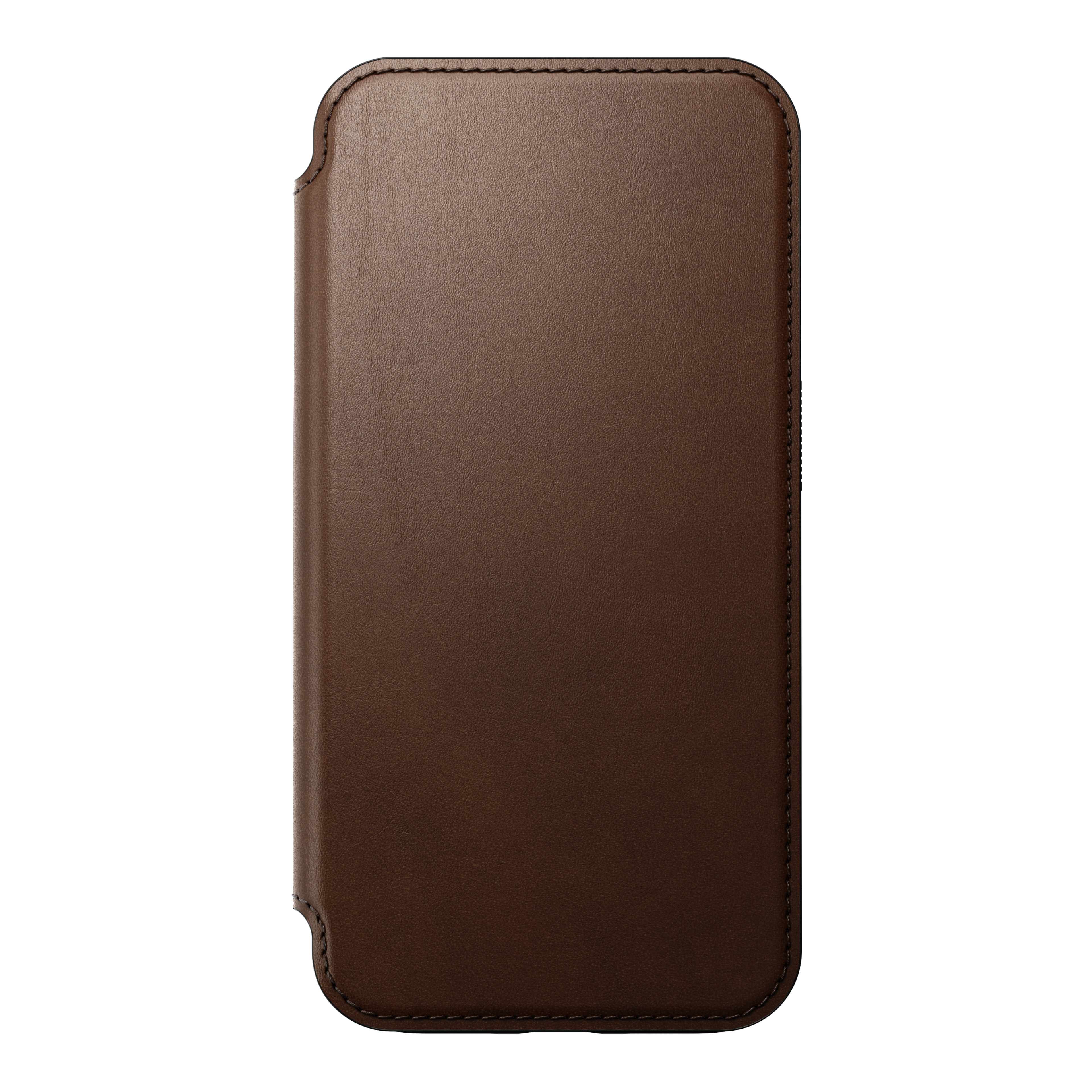 NOMAD iPhone 15 Pro kinyithatós bőrtok - barna