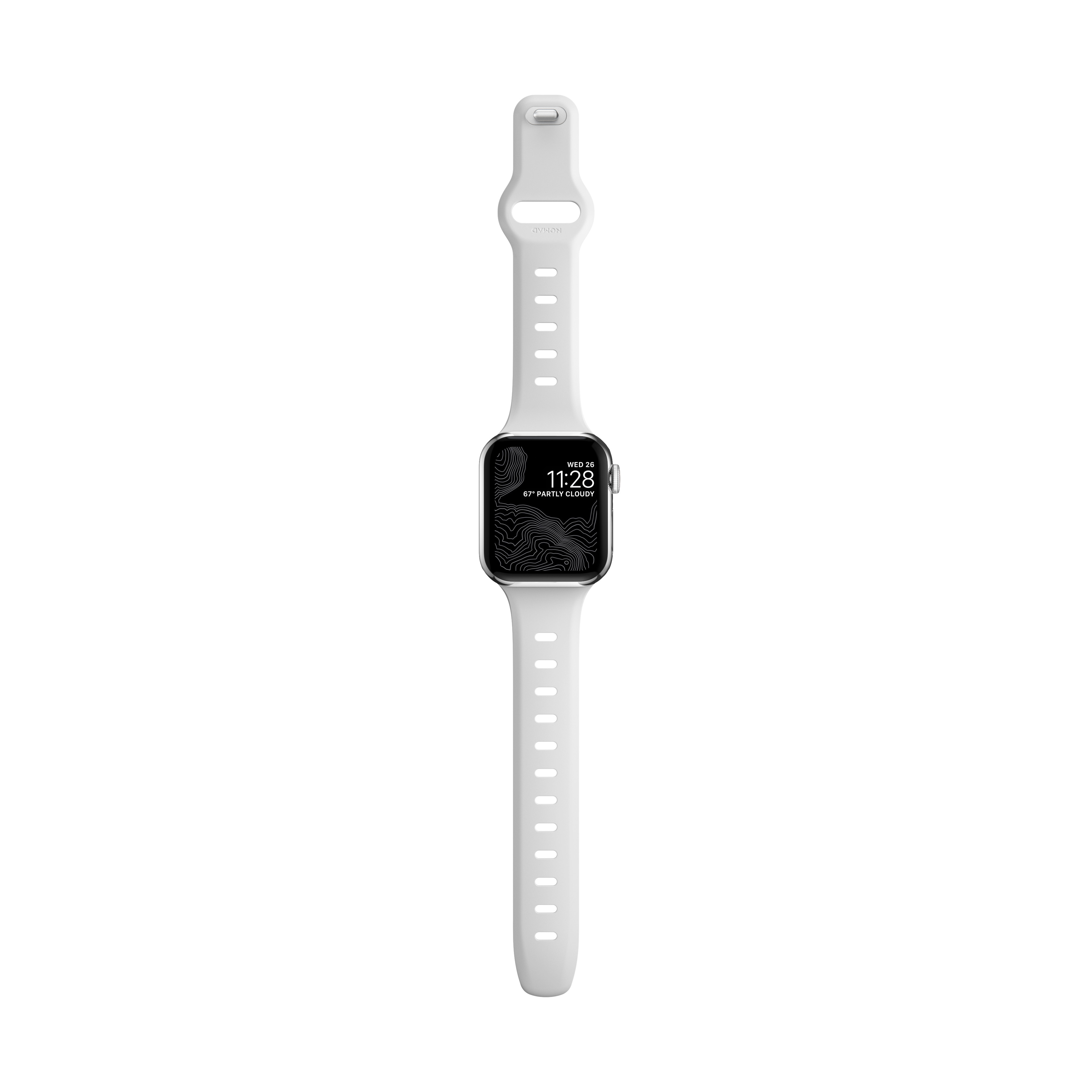 NOMAD vékony Apple Watch 38/40/41mm sportszíj S/M - fehér