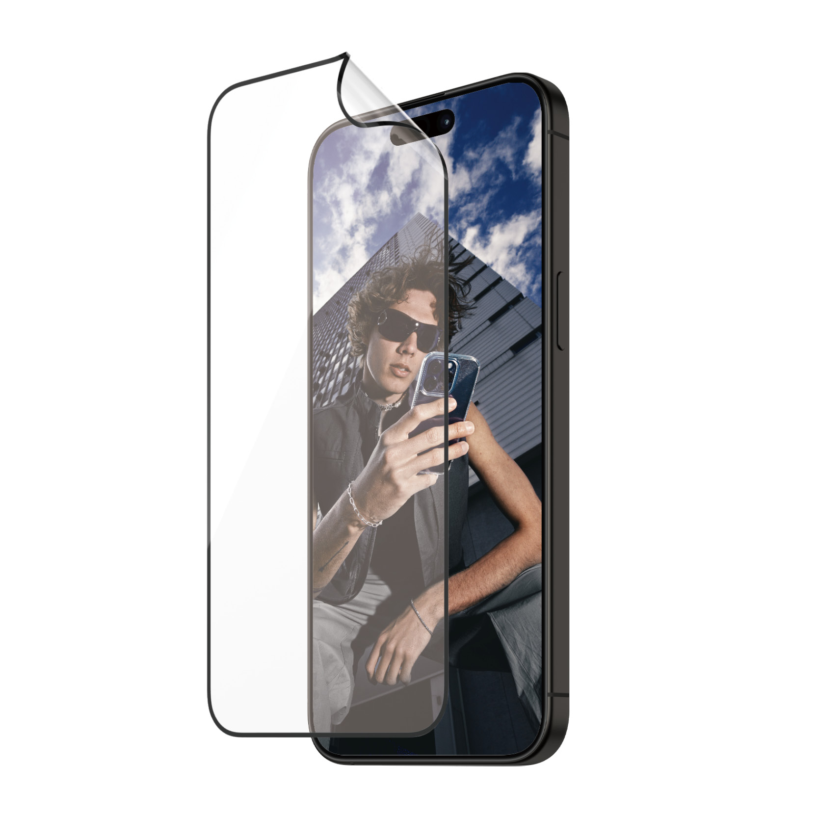 PANZER GLASS Ultra-Wide Fit MATRIX D3O iPhone 15 Pro Max kijelzővédő fólia applikátorral