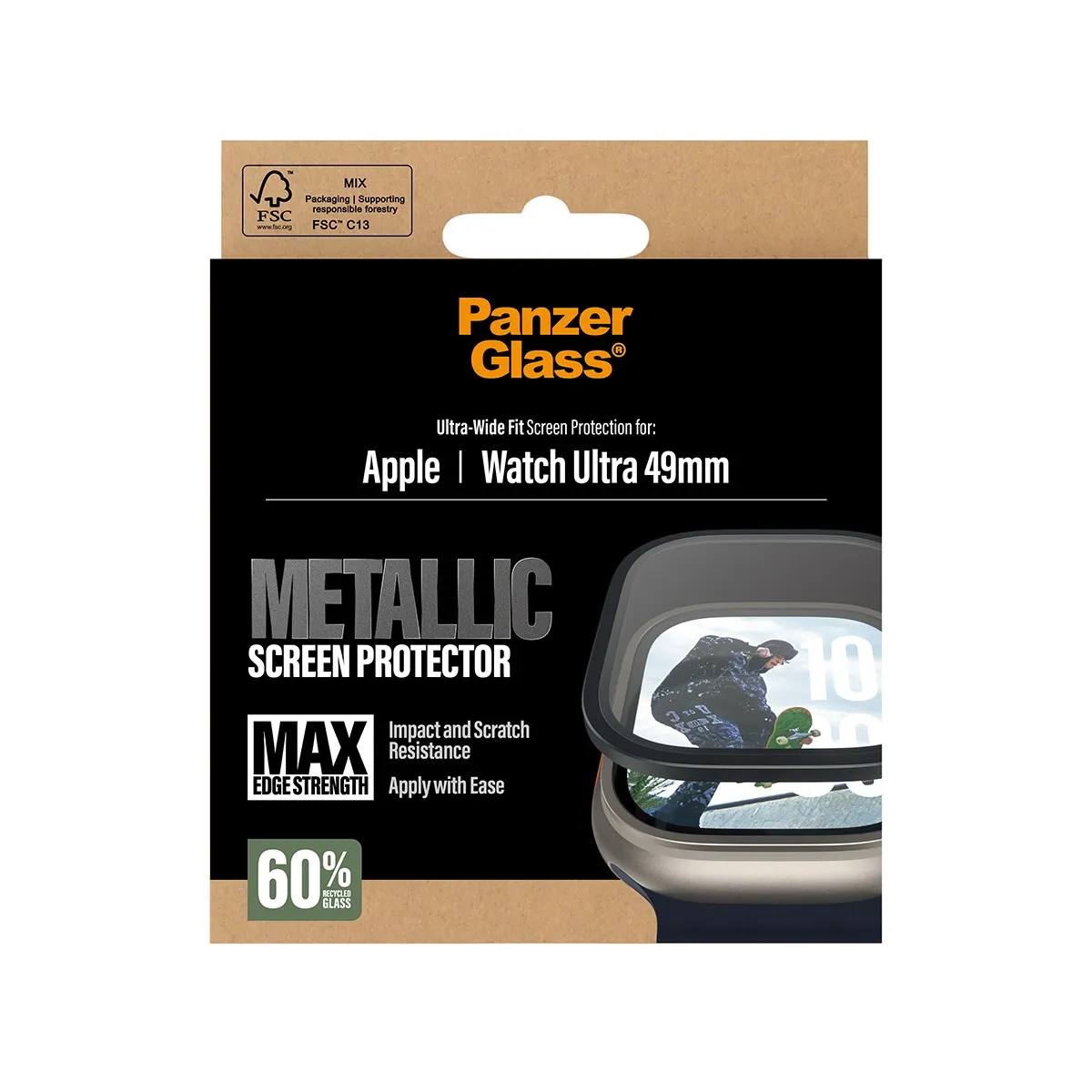 PANZERGLASS Metal Frame Apple Watch 49mm védőtok - fekete