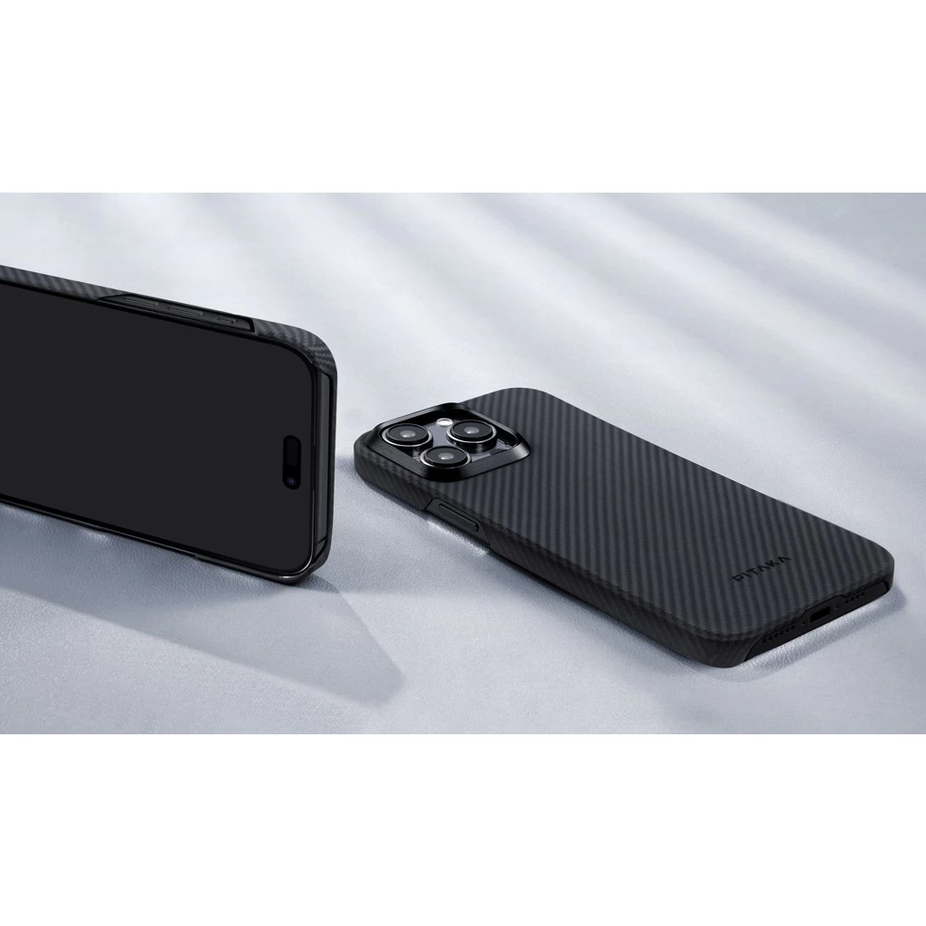 Pitaka MagEZ 4 600D iPhone 15 Pro tok MagSafe rögzítéssel - fekete/szürke