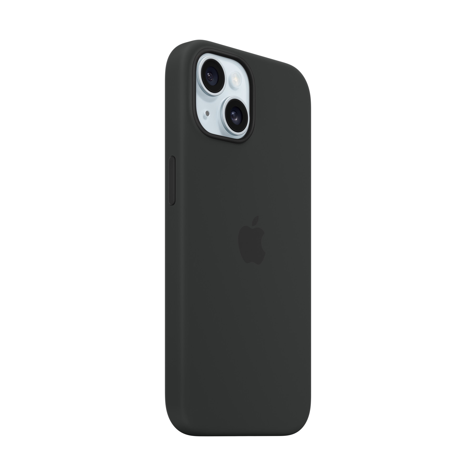 MagSafe-rögzítésű iPhone 15-szilikontok - fekete