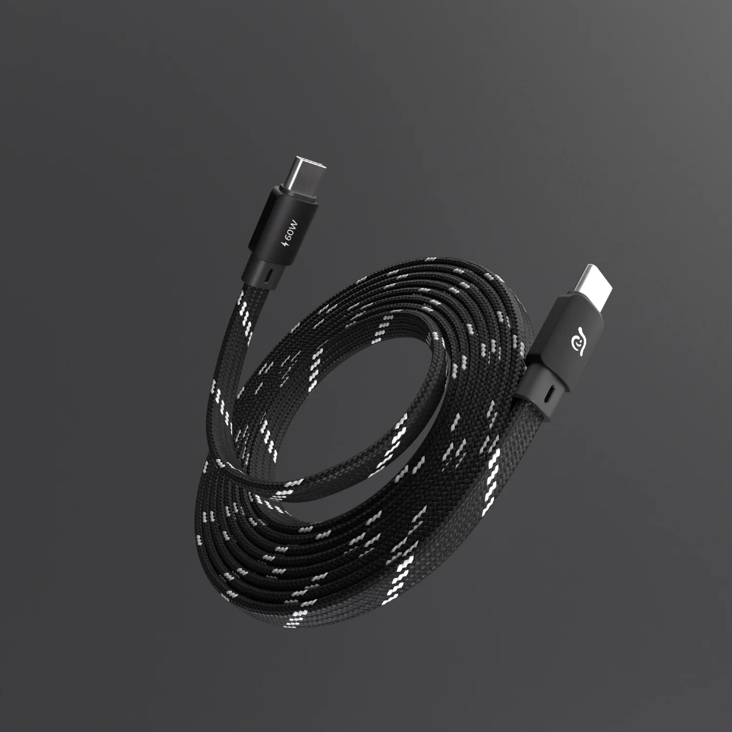 ADAM elements MF100 USB-C – USB-C 60W mágneses laposkábel (töltőkábel) - fekete