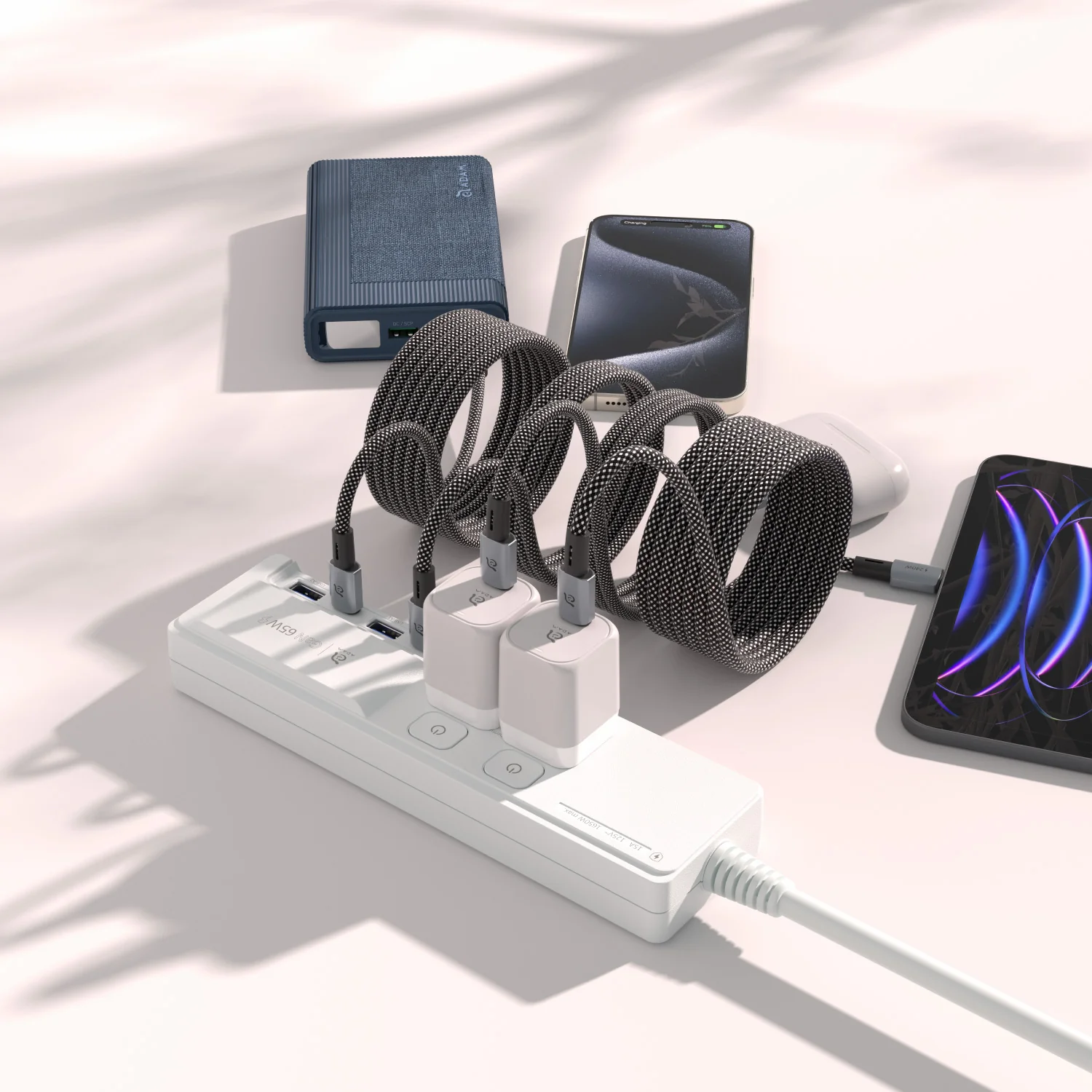 ADAM elements MP200 USB-C – USB-C 240W mágneses töltőkábel - fekete