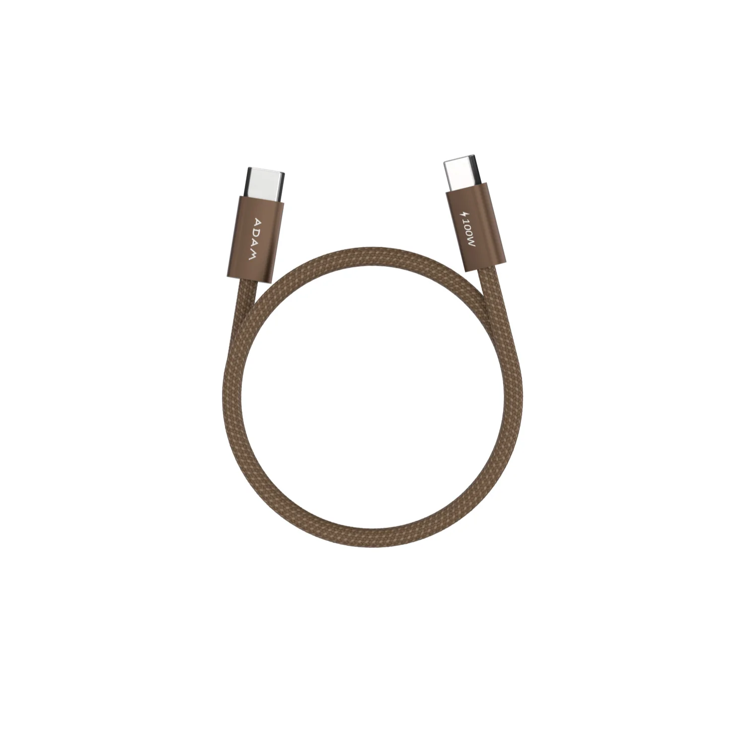ADAM elements iLinio E100 USB-C mágneses töltőkábel, 100W, 100 cm - barna