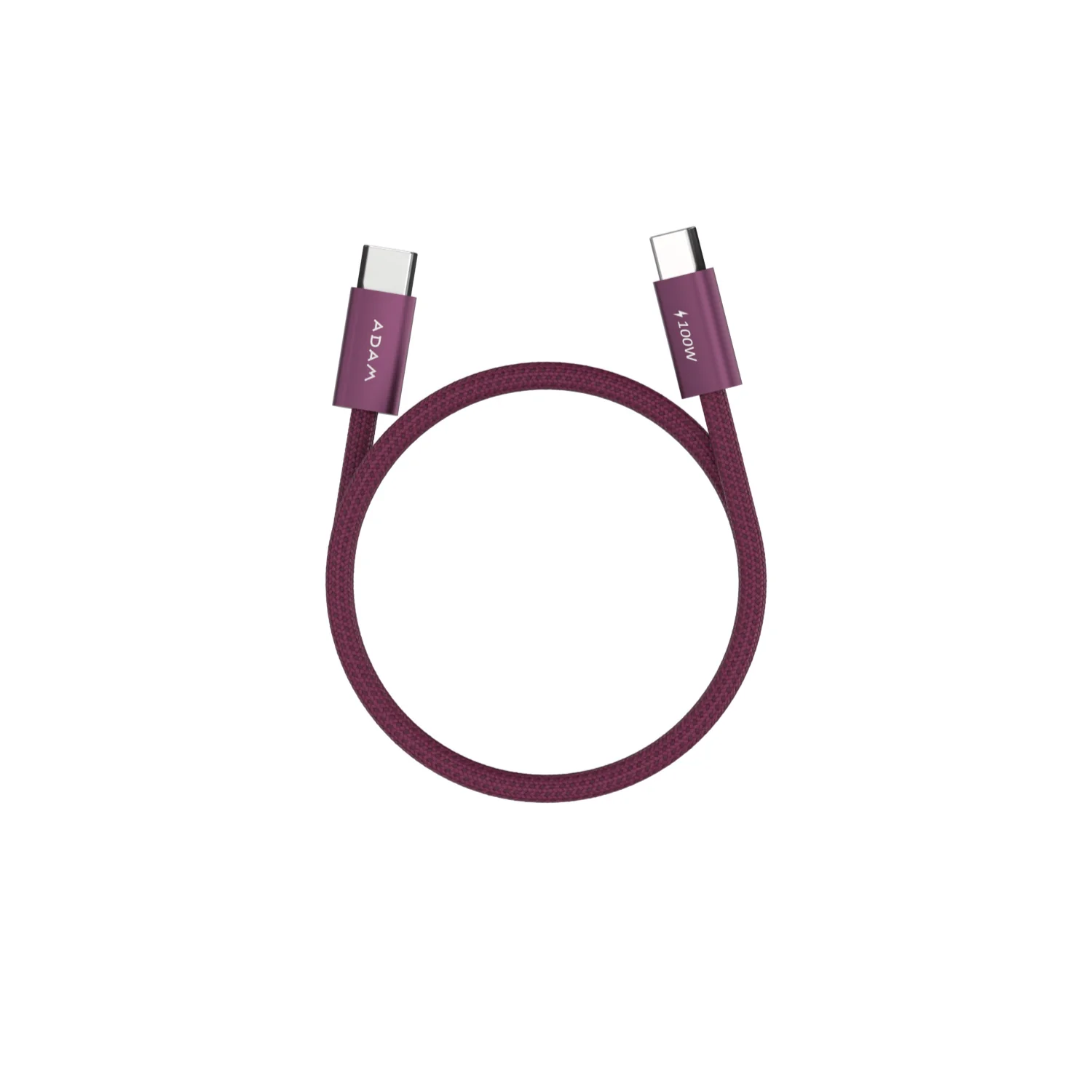 ADAM elements iLinio E100 USB-C mágneses töltőkábel, 100W, 100 cm - bordó