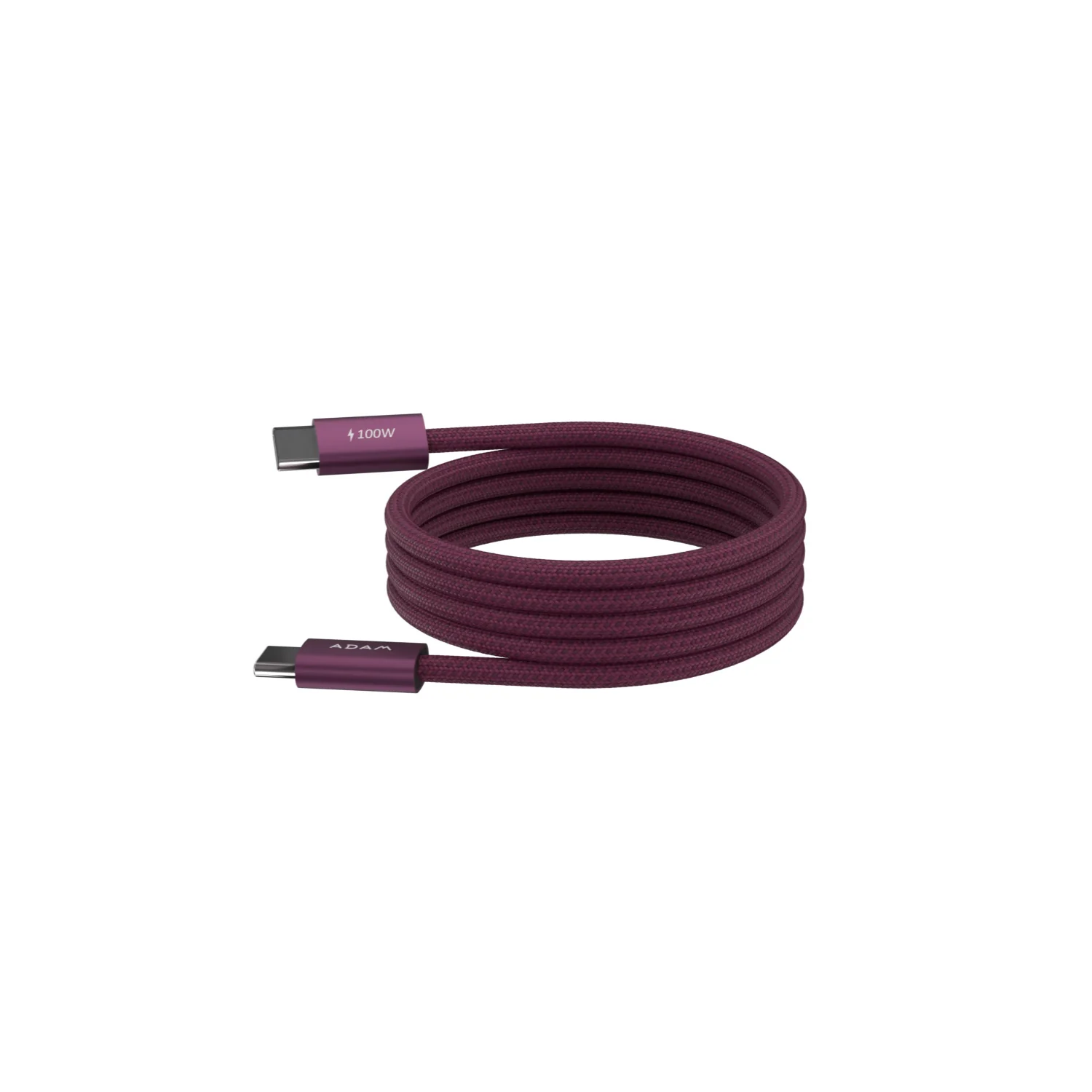 ADAM elements iLinio E100 USB-C mágneses töltőkábel, 100W, 100 cm - bordó