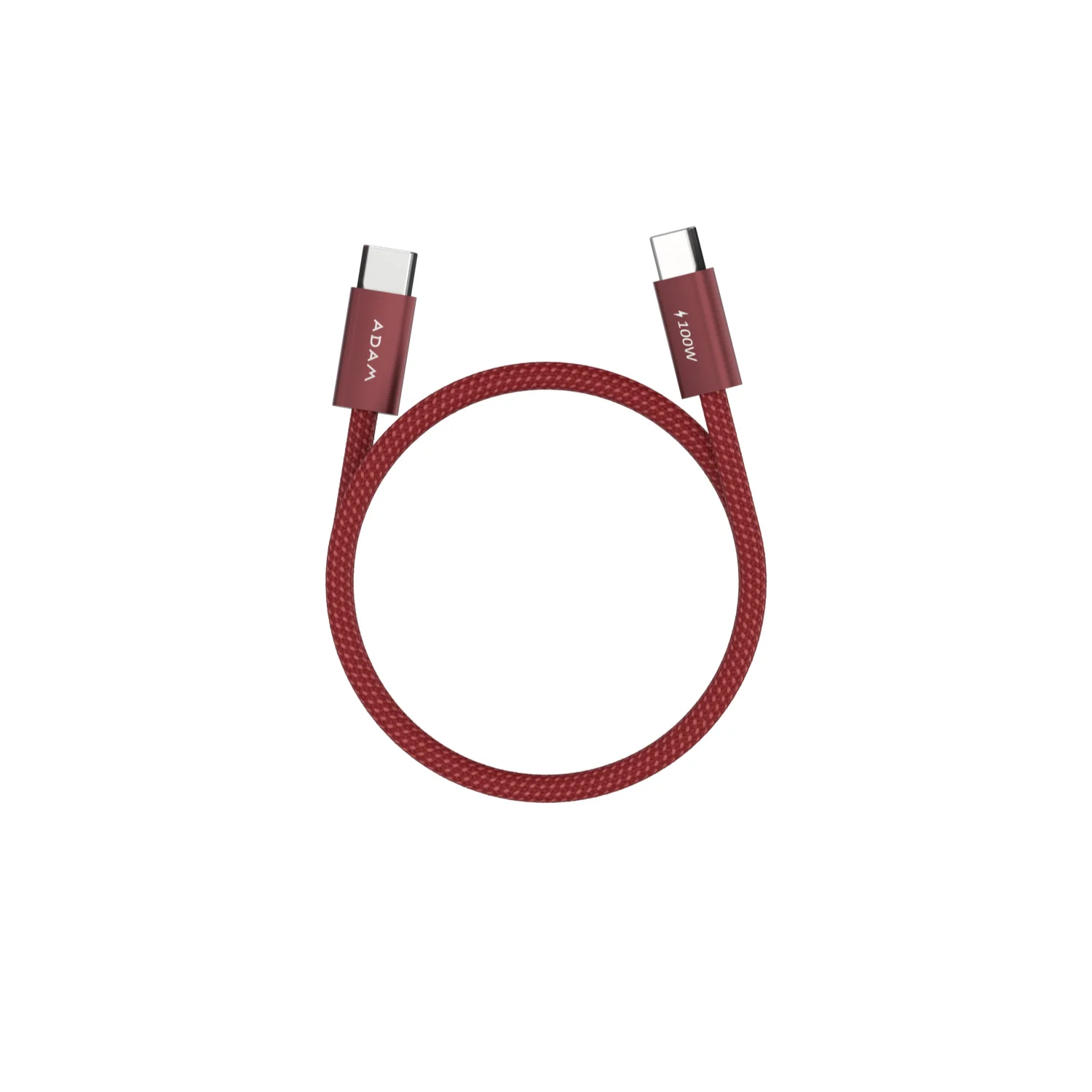 ADAM elements iLinio E100 USB-C mágneses töltőkábel, 100W, 100 cm - piros