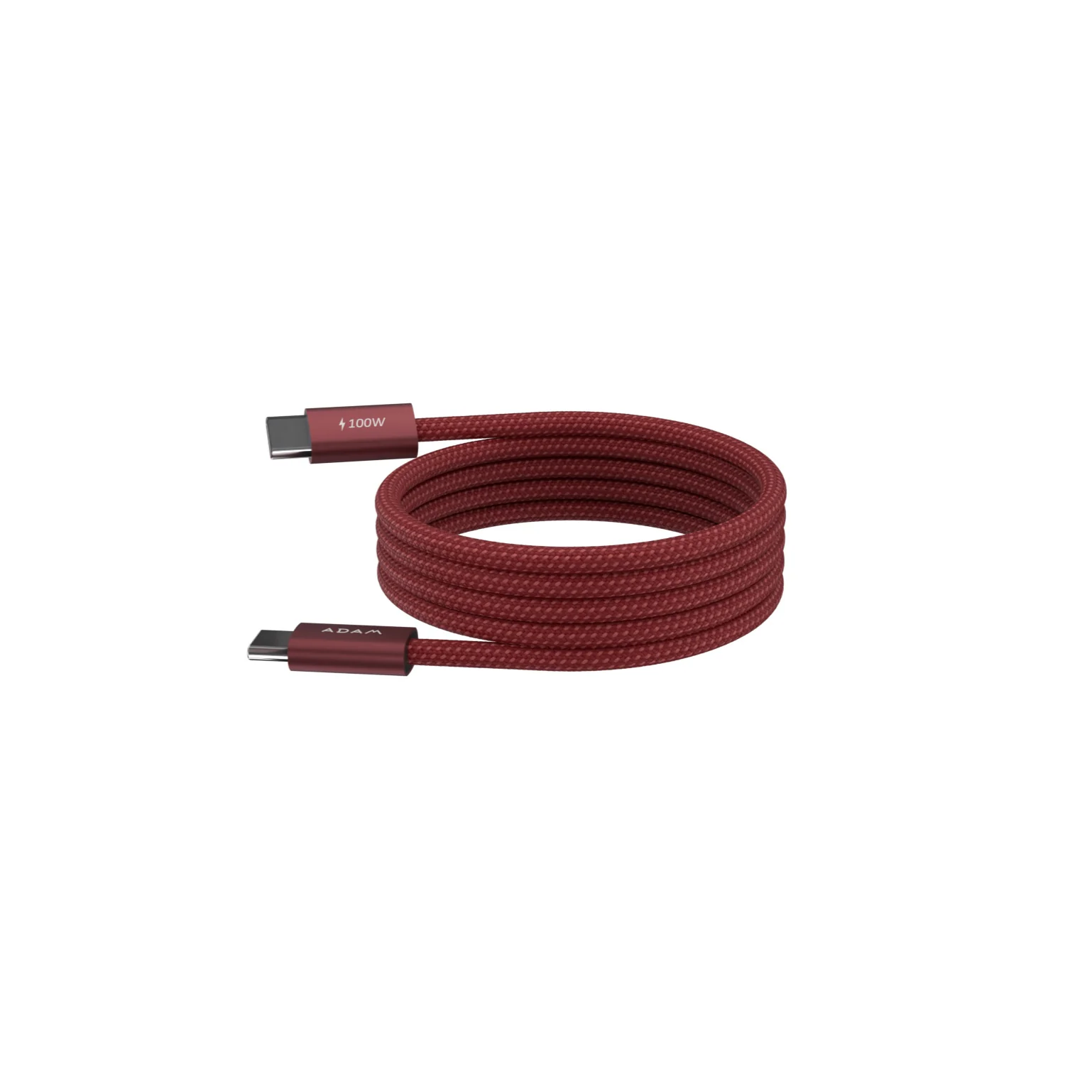 ADAM elements iLinio E100 USB-C mágneses töltőkábel, 100W, 100 cm - piros