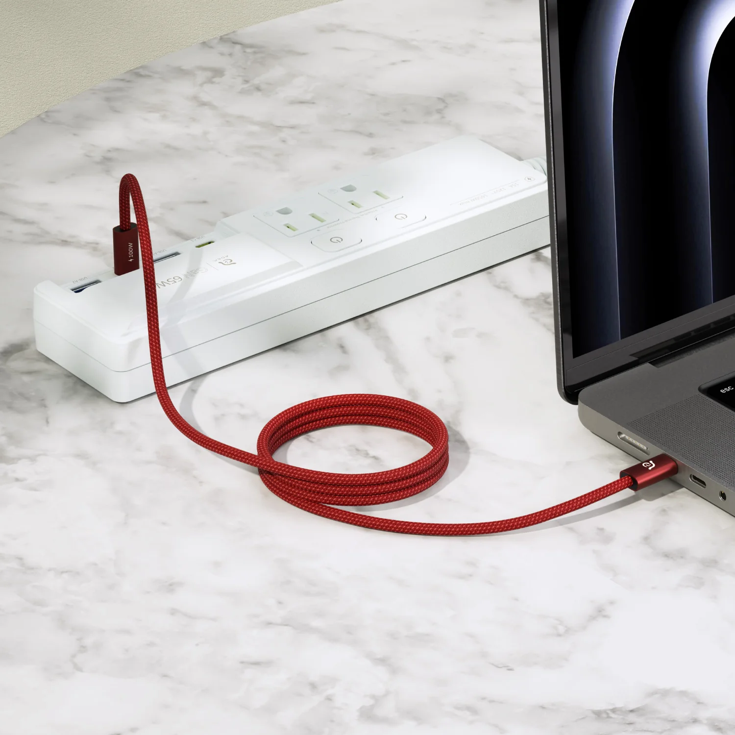 ADAM elements iLinio E100 USB-C mágneses töltőkábel, 100W, 100 cm – Asztalon és úton