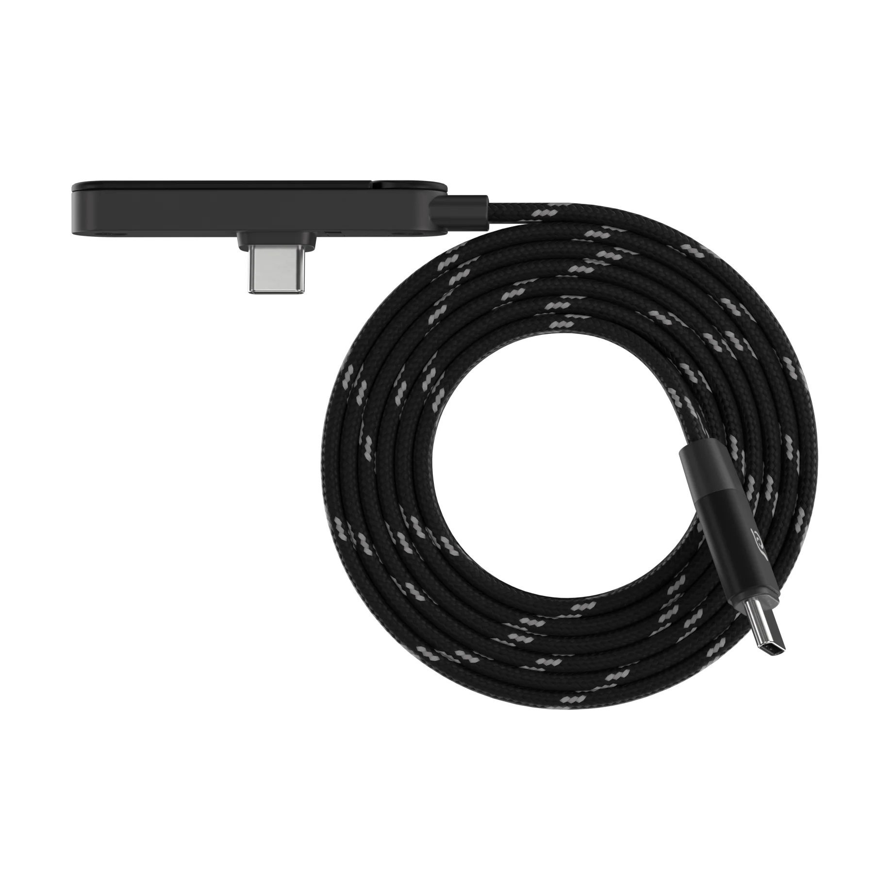 ADAM elements iLinio FS120 USB-C mágneses töltőkábel állvánnyal, 100W, 120 cm - fekete