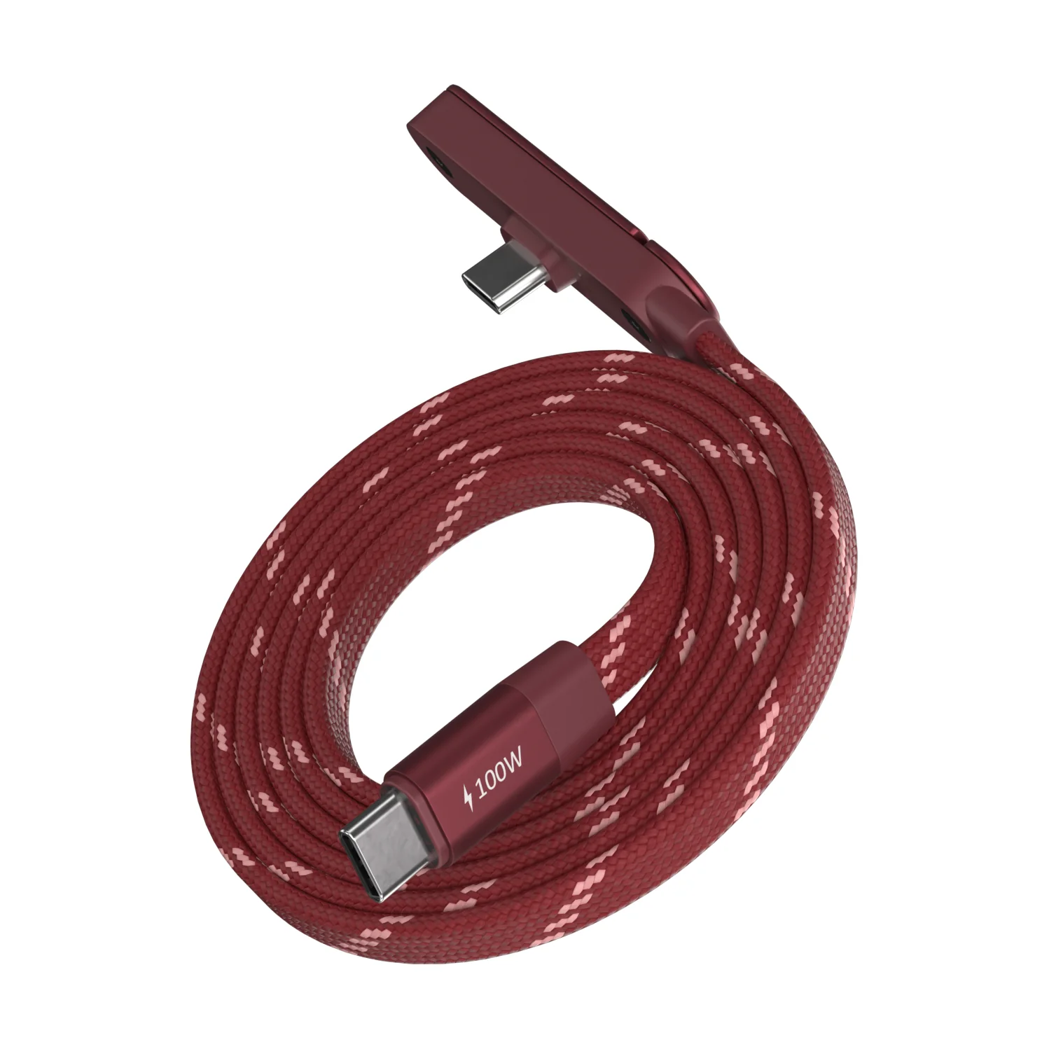 ADAM elements iLinio FS120 USB-C mágneses töltőkábel állvánnyal, 100W, 120 cm - piros