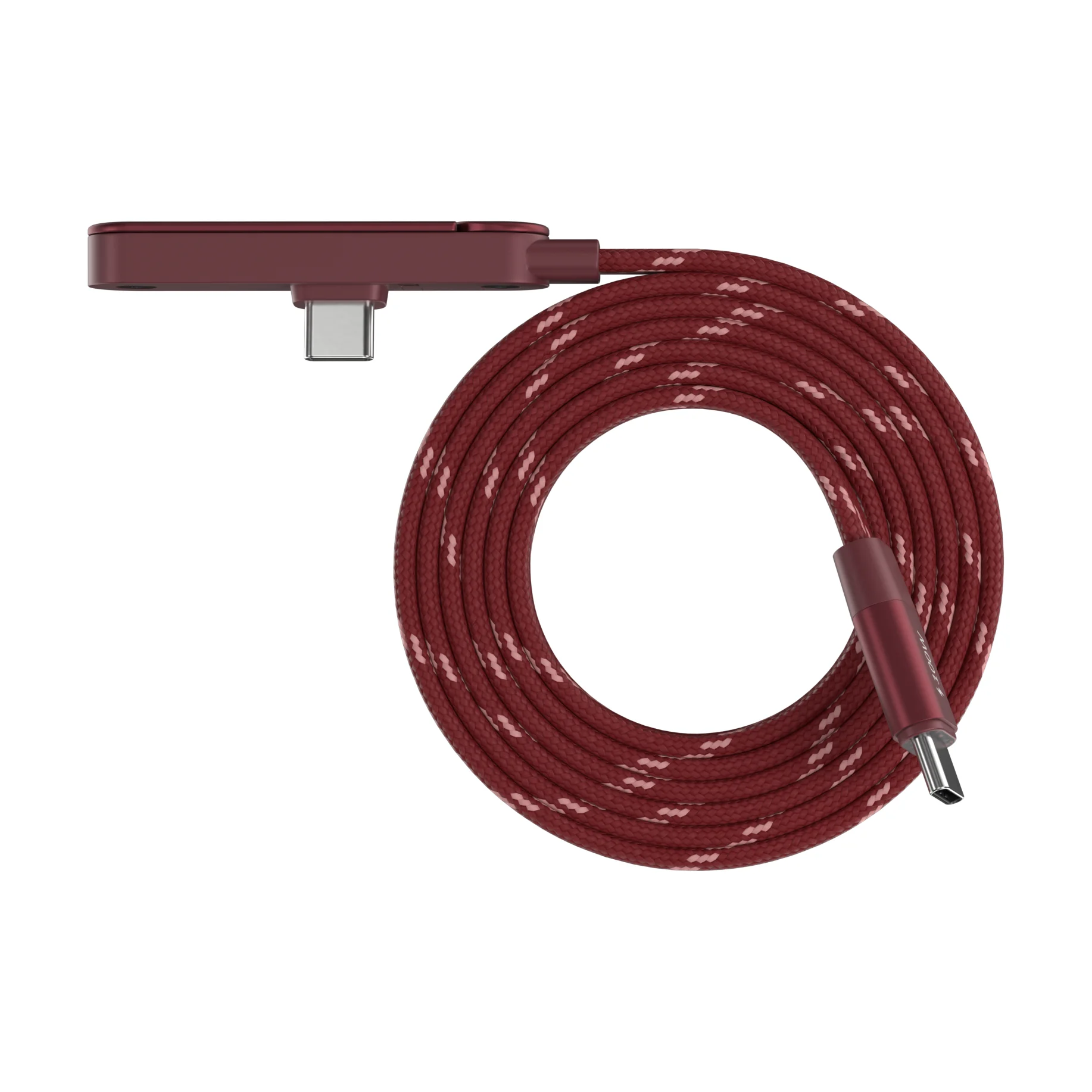 ADAM elements iLinio FS120 USB-C mágneses töltőkábel állvánnyal, 100W, 120 cm - piros