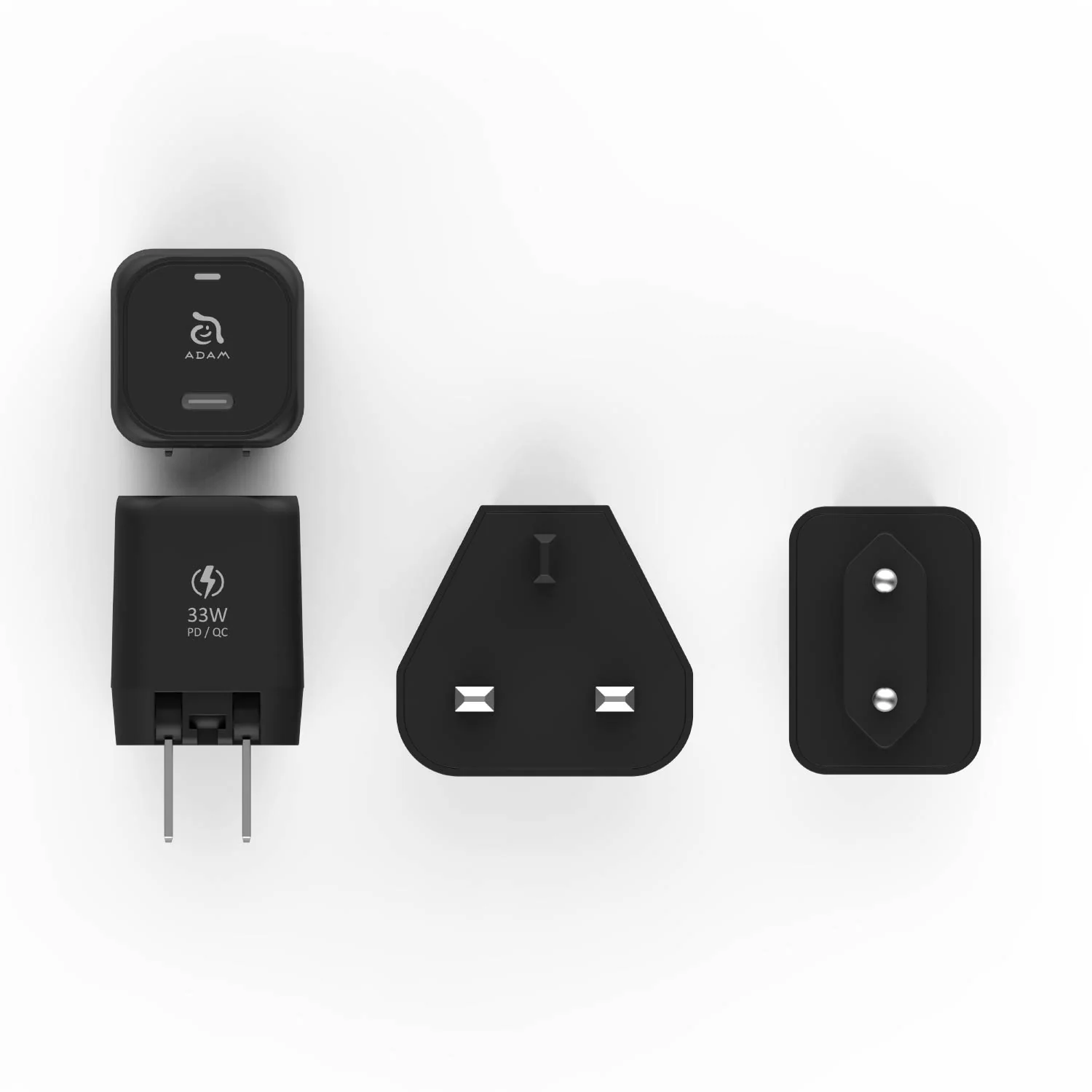 ADAM elements OMNIA P3 USB-C 33W kompakt fali töltő - fekete