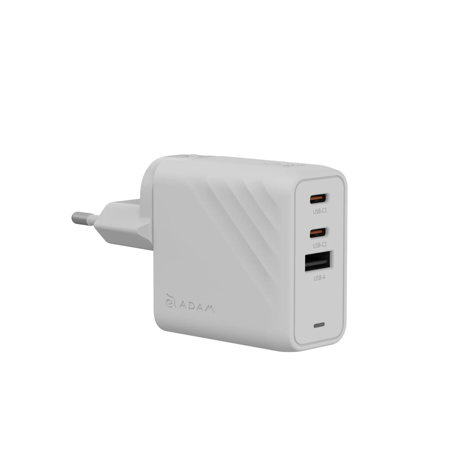 ADAM elements P67 GaN 67W 3 portos gyorstöltő fali hálózati adapter (utazó adapter) - fehér