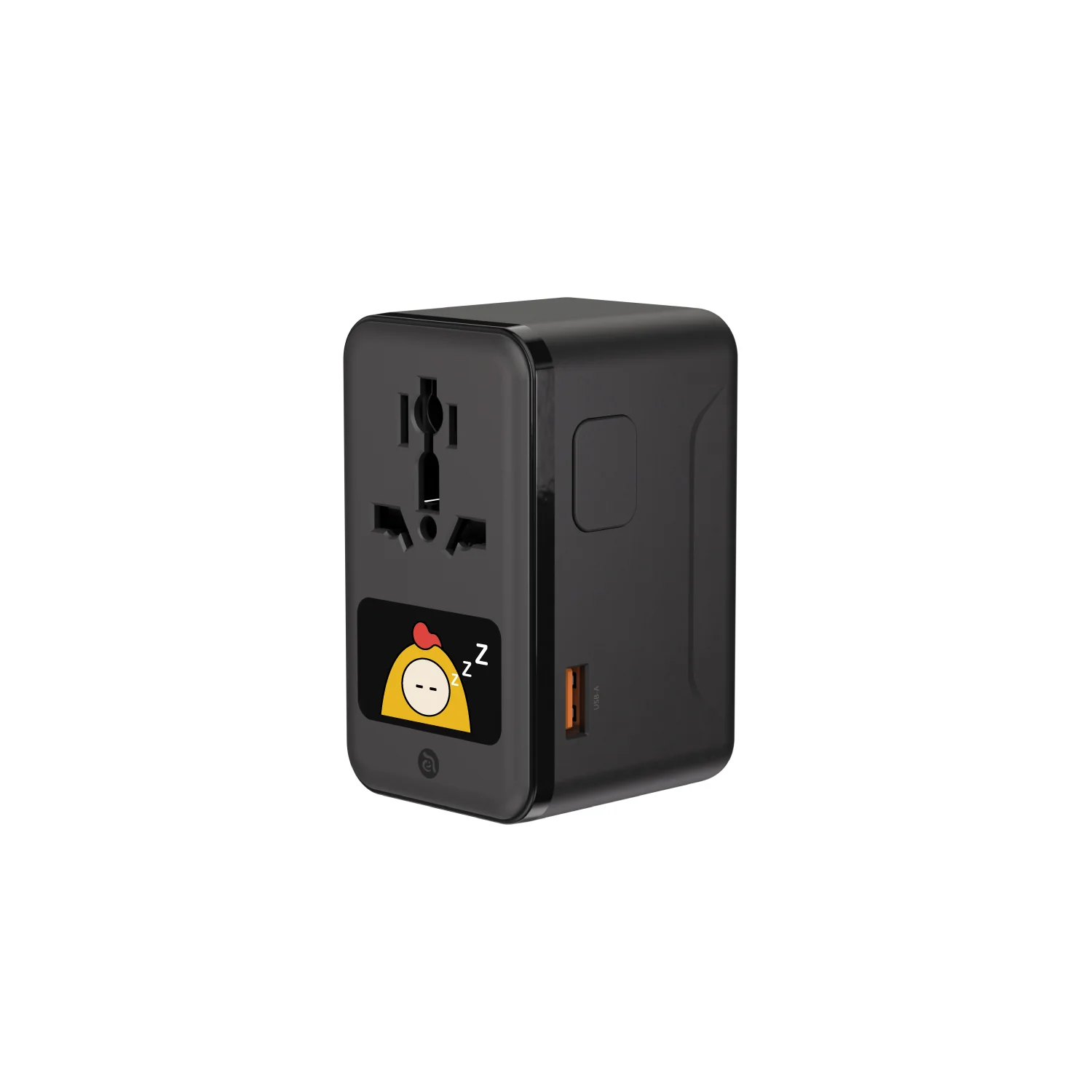 ADAM elements T100D 100W univerzális hálózati utazó adapter kijelzővel - szürke