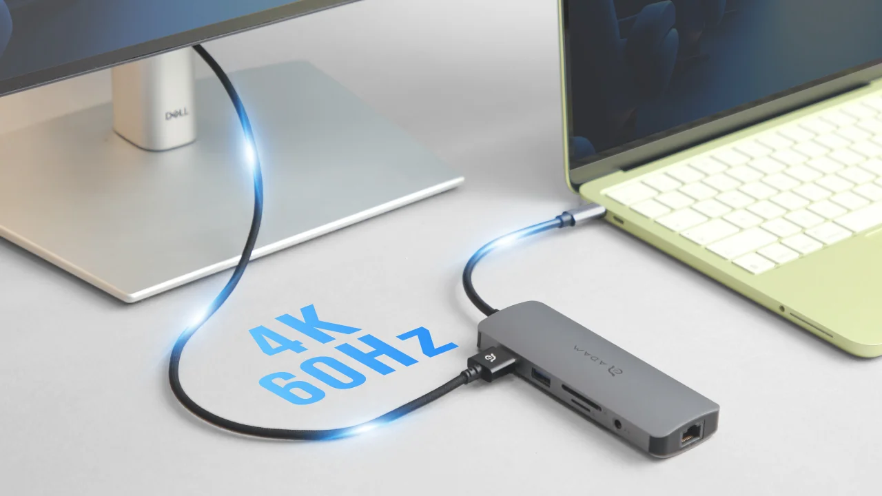 ADAM elements Hub SE10 USB-C 10-in-1 multifunkciós hub - szürke