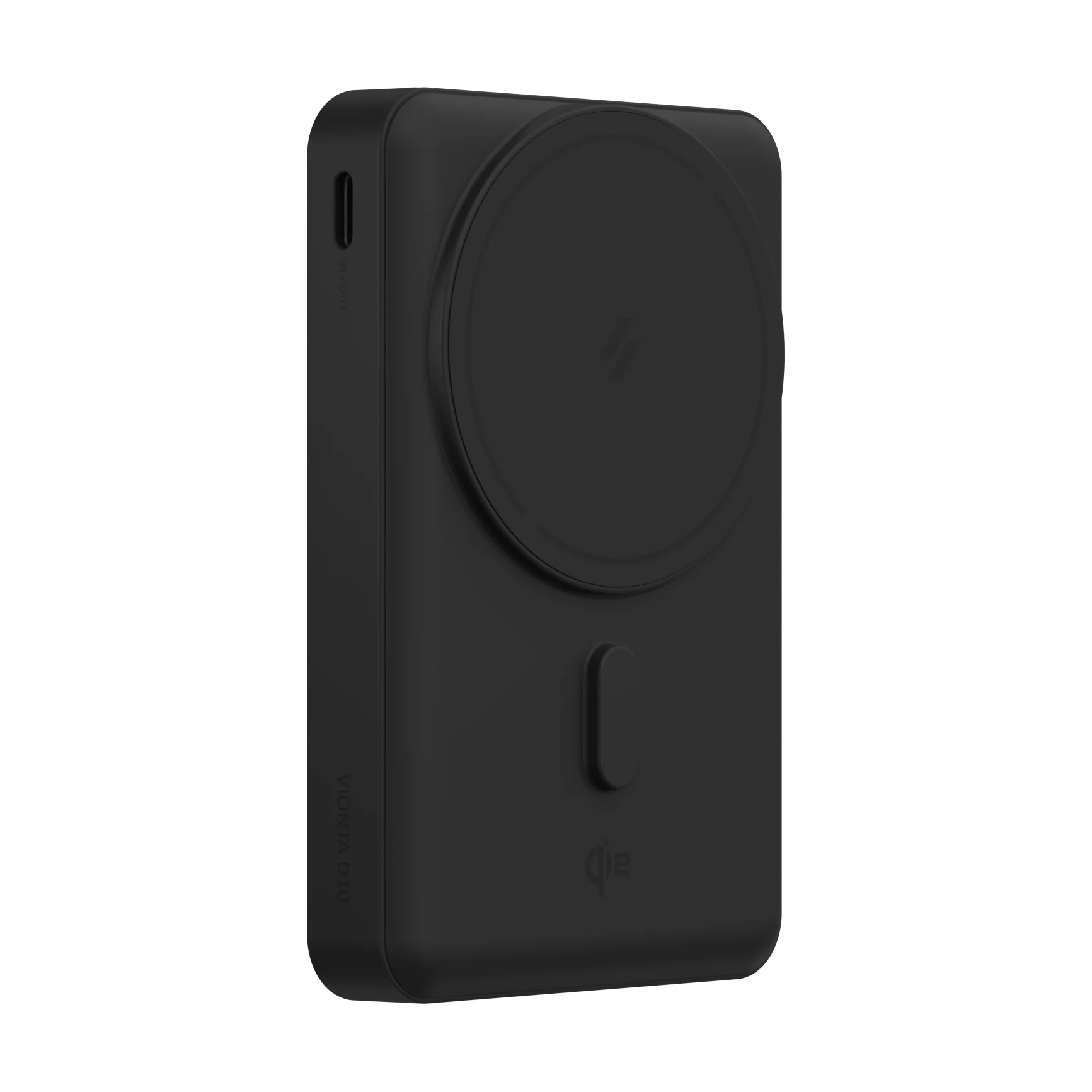 ADAM elements VIONTA D10 Qi2 solid state-akkumulátoros powerbank támasztóval, 10000mAh - fekete