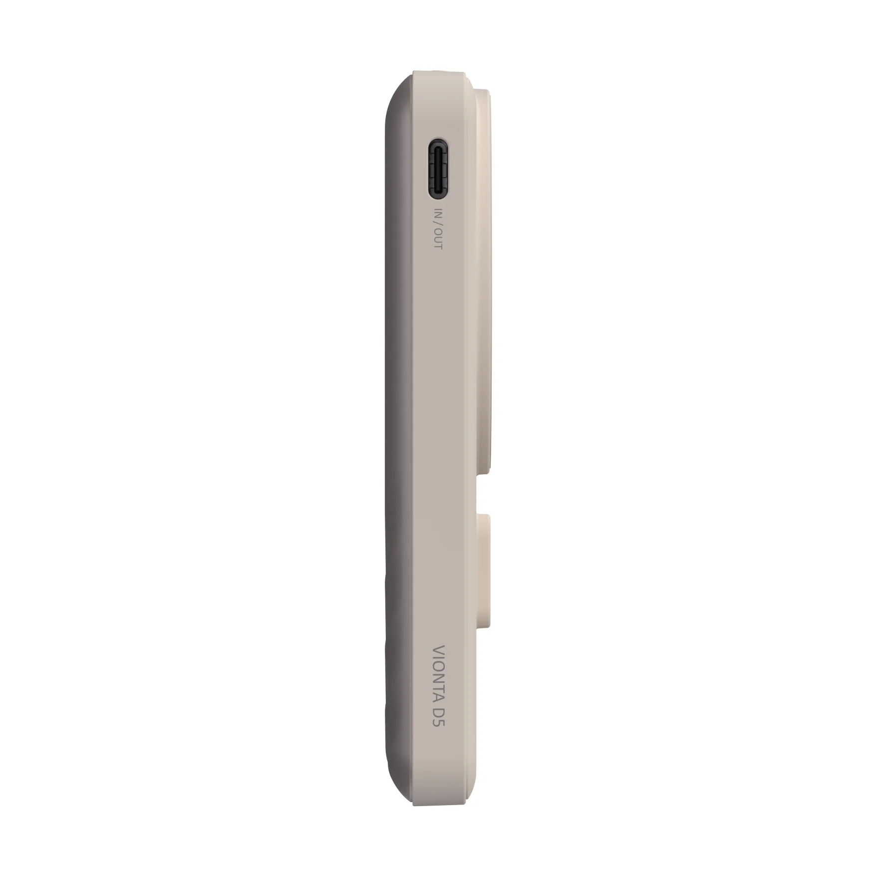 ADAM elements VIONTA D5 Qi2 solid state-akkumulátoros powerbank támasztóval, 5000mAh - tejeskávé