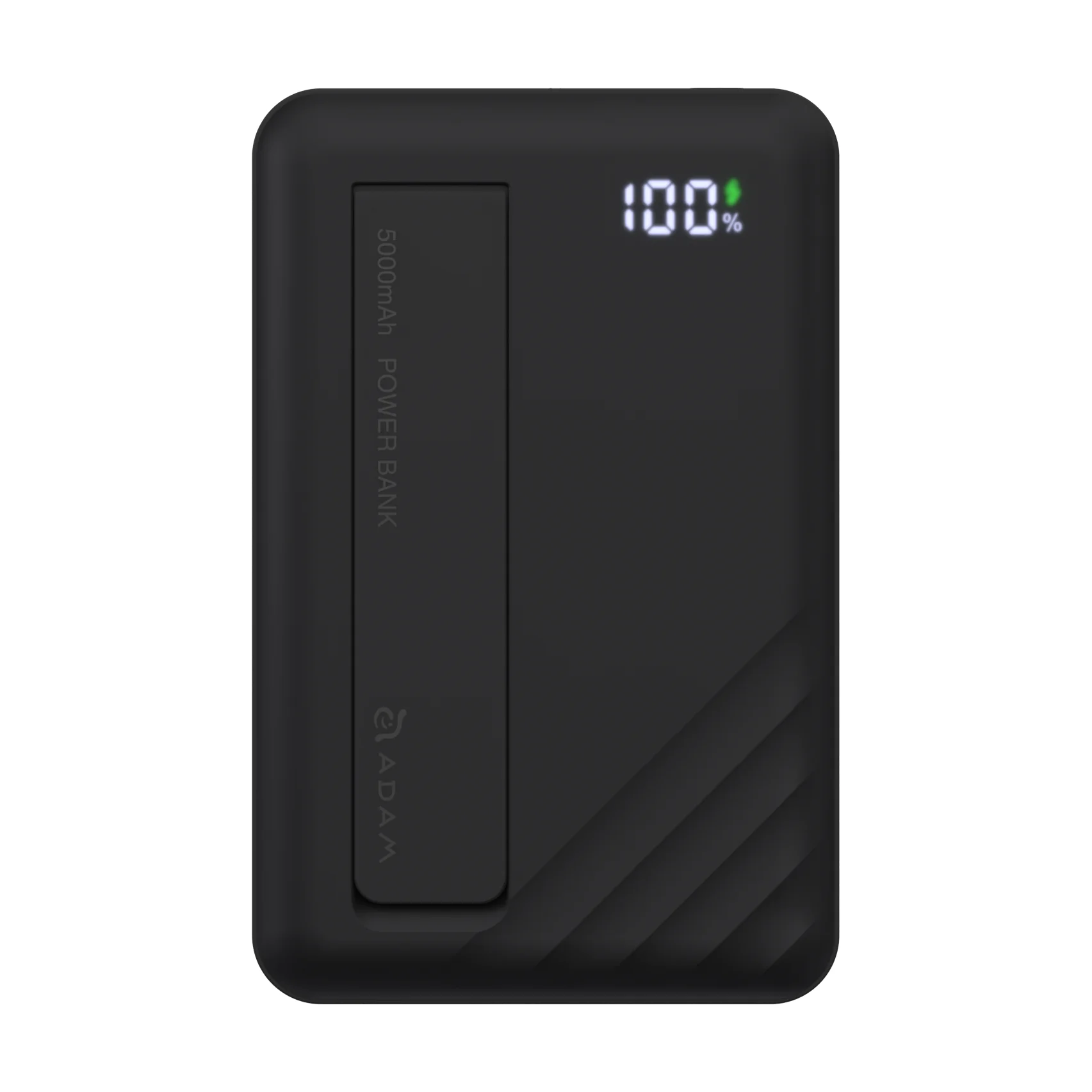 ADAM elements VIONTA D5 Qi2 solid state-akkumulátoros powerbank támasztóval, 5000mAh - fekete