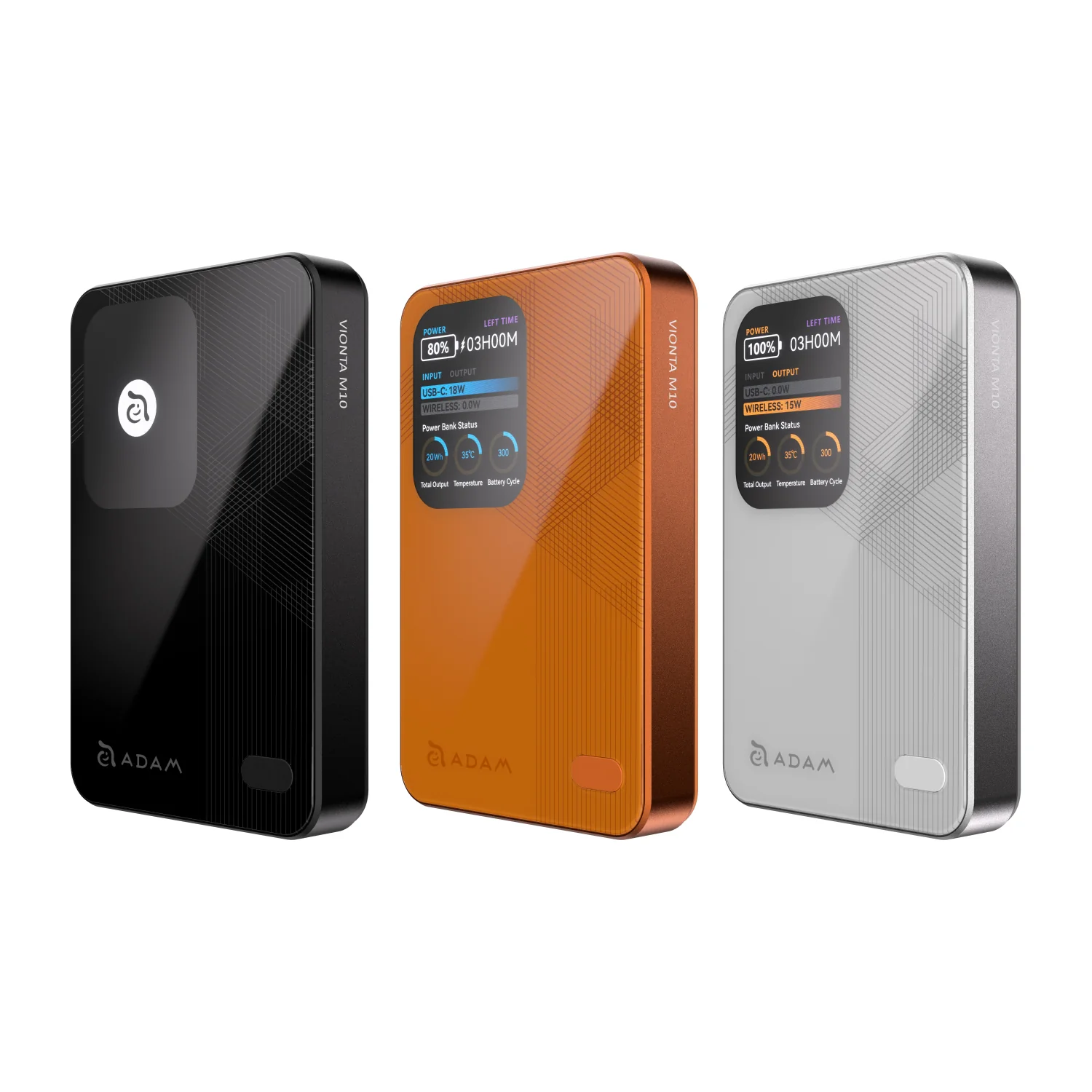 ADAM elements VIONTA M10 10 000 mAh mágneses vezeték nélküli powerbank - fehér