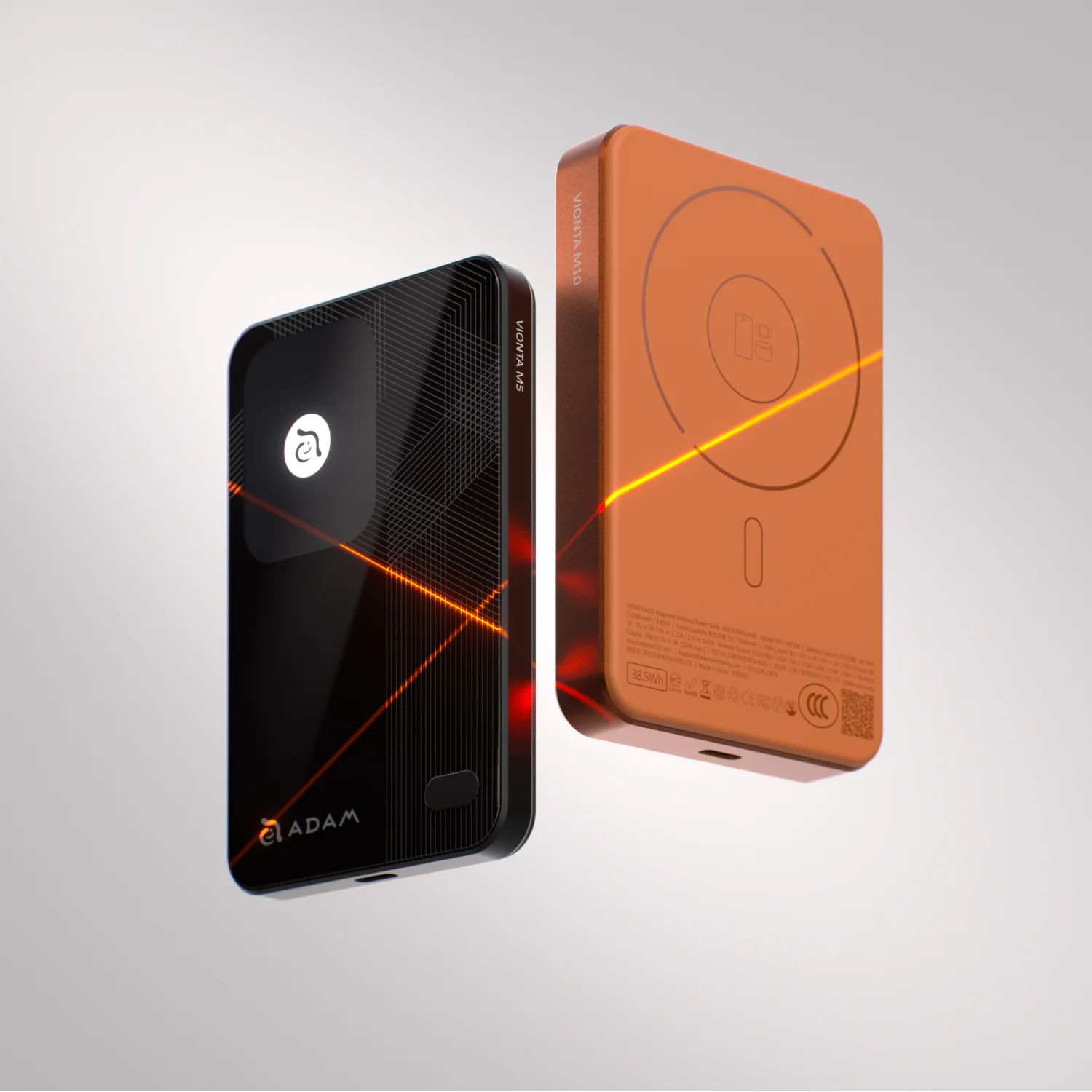 ADAM elements VIONTA M10 10 000 mAh mágneses vezeték nélküli powerbank - fekete