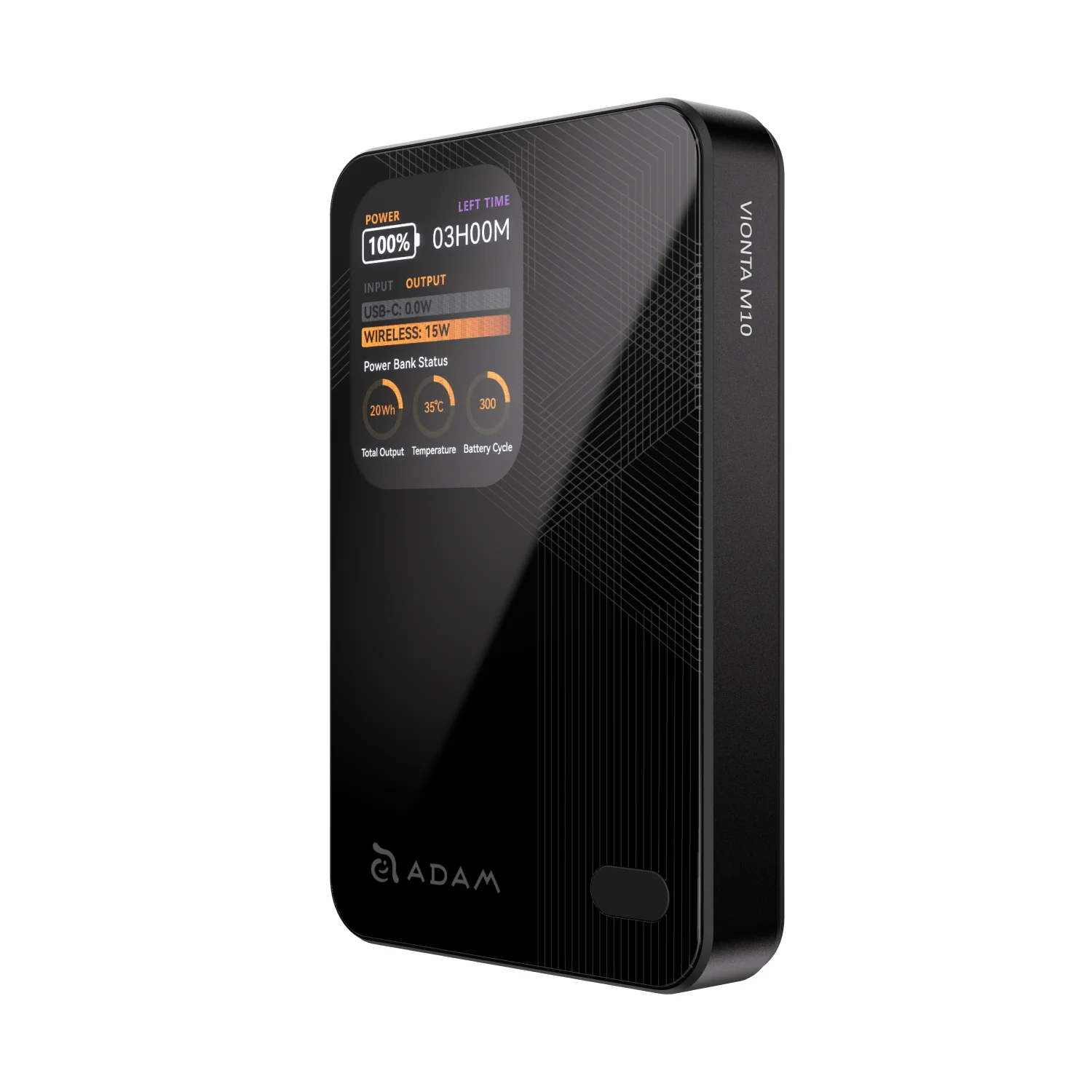 ADAM elements VIONTA M10 10 000 mAh mágneses vezeték nélküli powerbank - fekete