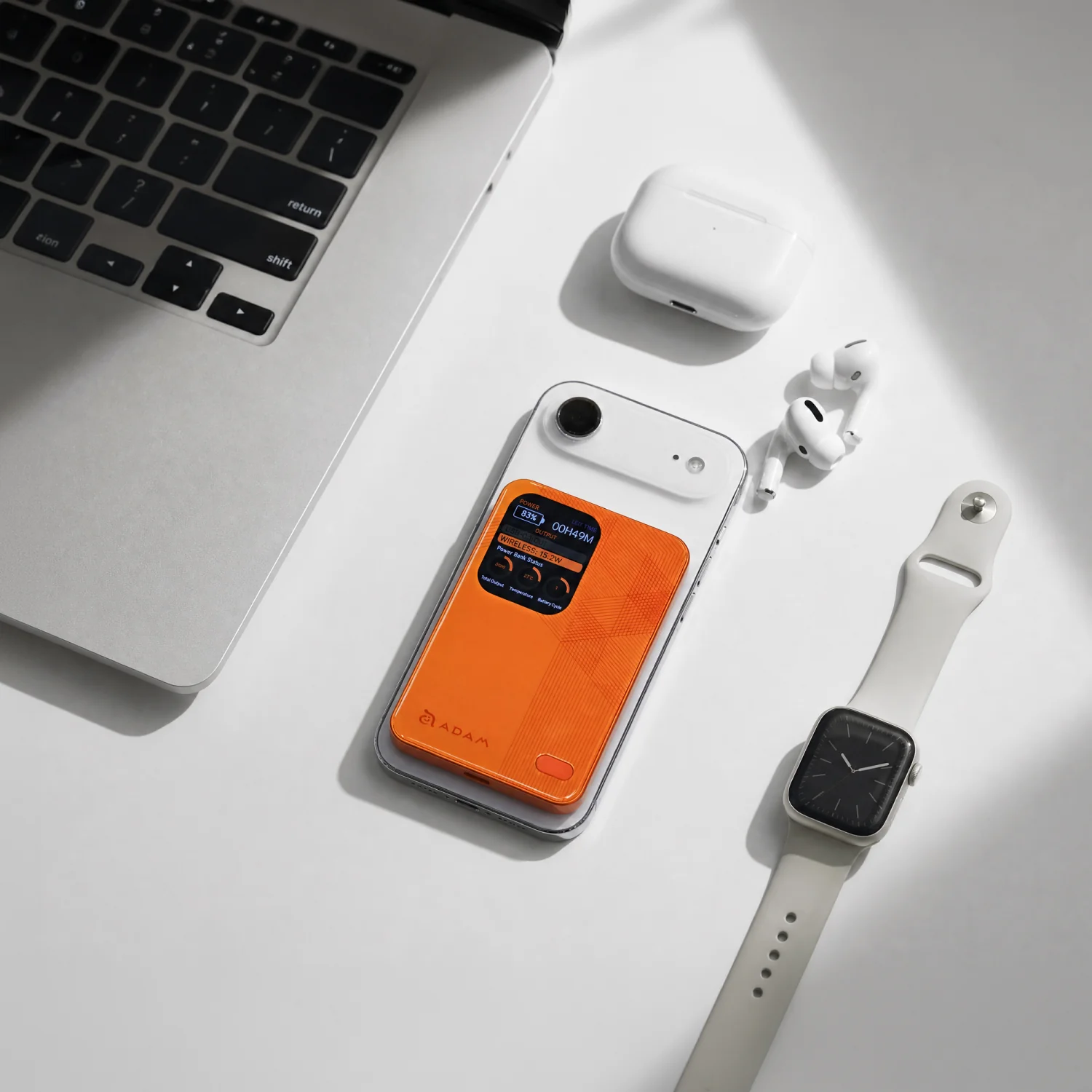 ADAM elements VIONTA M10 10 000 mAh mágneses vezeték nélküli powerbank - narancssárga