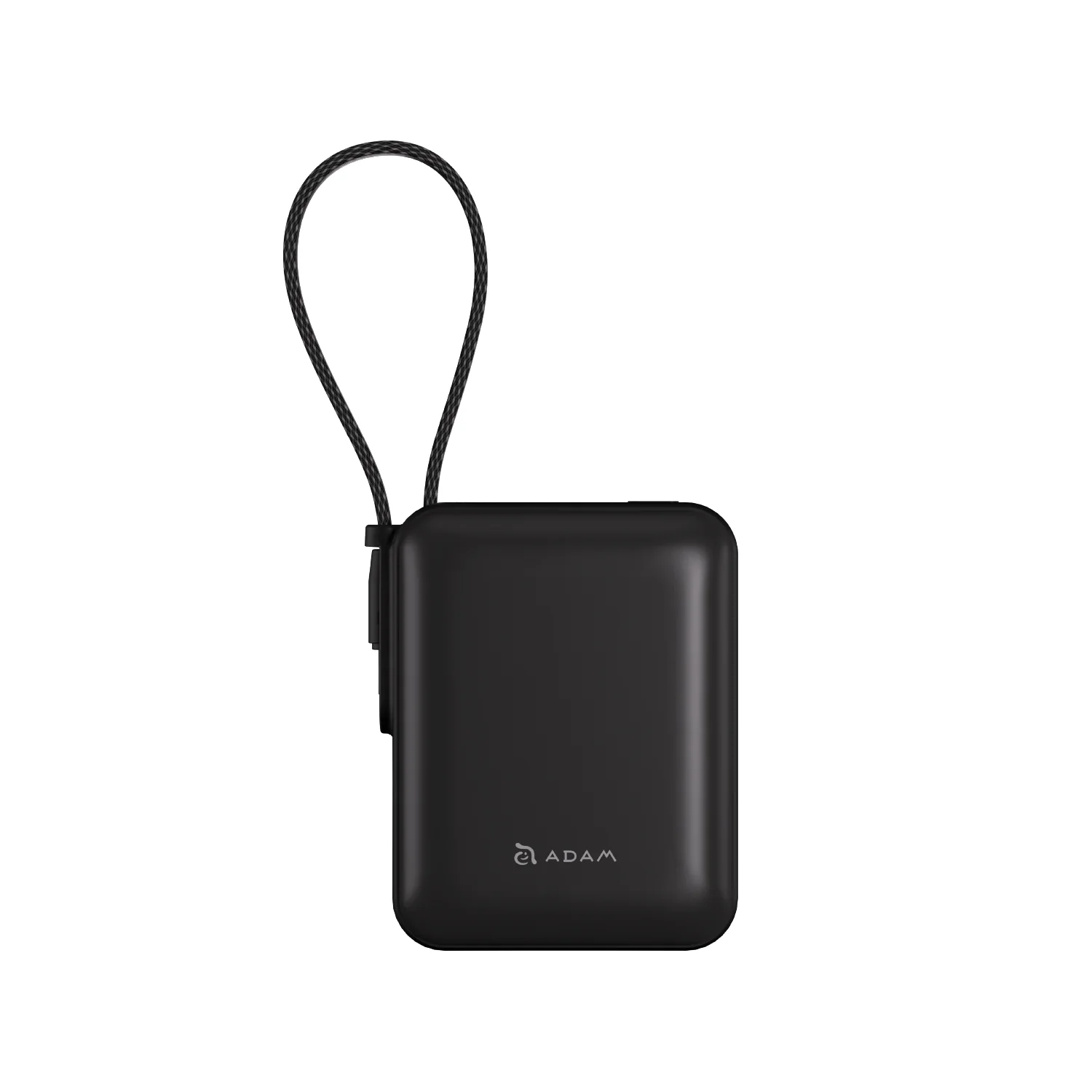 ADAM elements VIONTA Q 10 000 mAh kompakt powerbank beépített kábellel - fekete