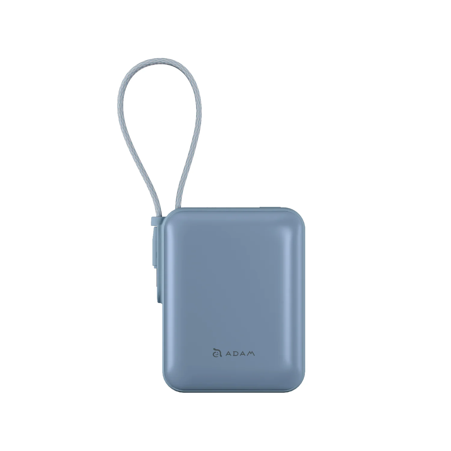 ADAM elements VIONTA Q 10 000 mAh kompakt powerbank beépített kábellel - kék