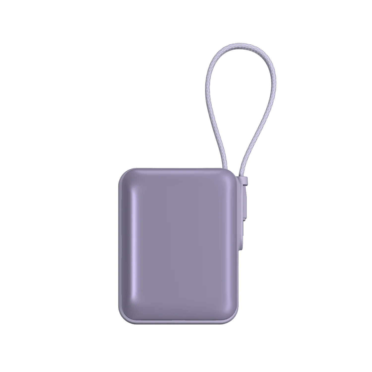ADAM elements VIONTA Q 10 000 mAh kompakt powerbank beépített kábellel - lila