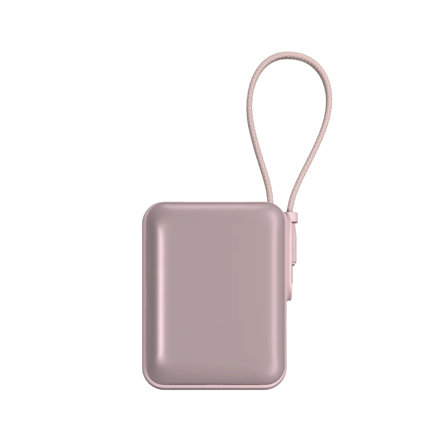 ADAM elements VIONTA Q 10 000 mAh kompakt powerbank beépített kábellel - rózsaszín