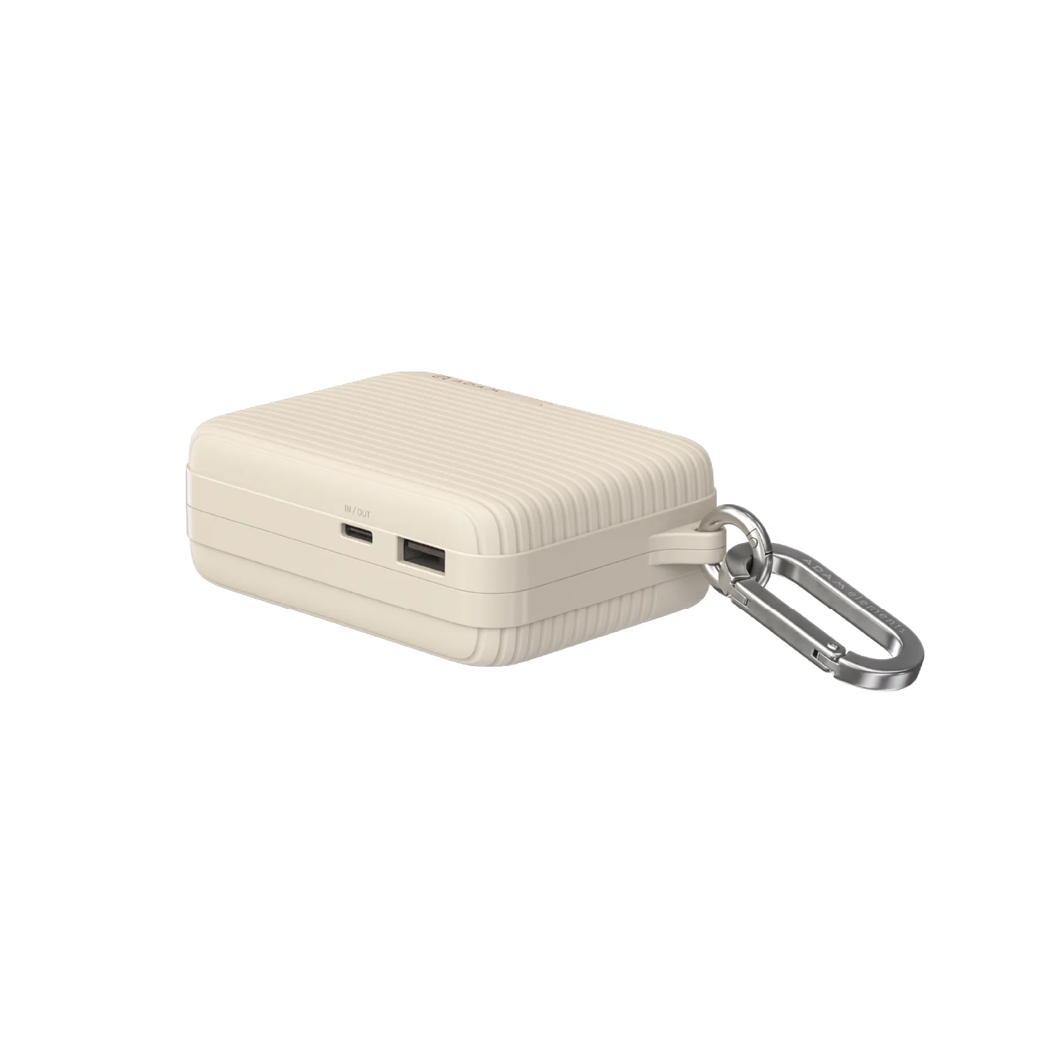 ADAM elements VIONTA T1S 10000mAh solid state-akkumulátoros powerbank beépített kábellel - tejeskávé