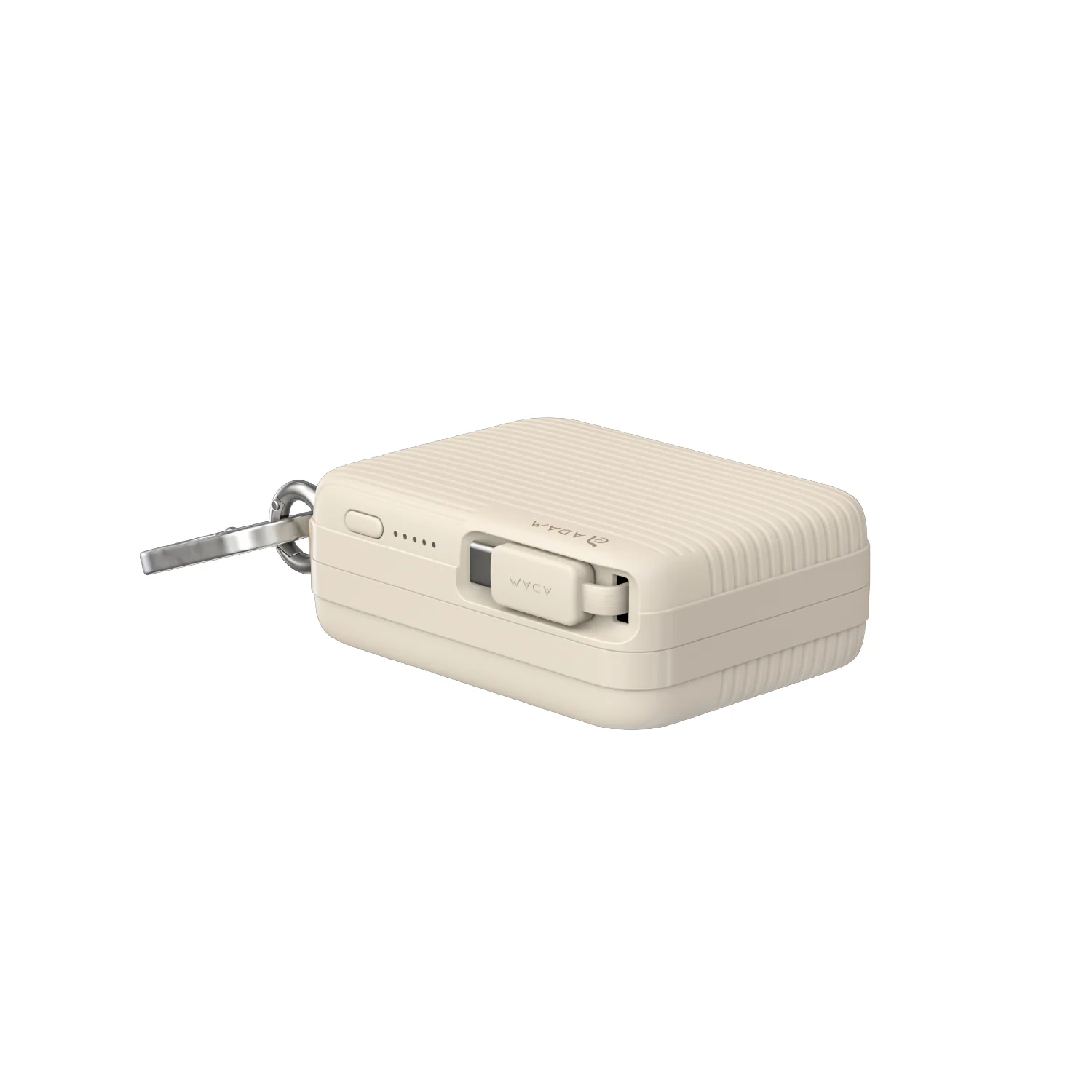 ADAM elements VIONTA T1S 10000mAh solid state-akkumulátoros powerbank beépített kábellel - tejeskávé