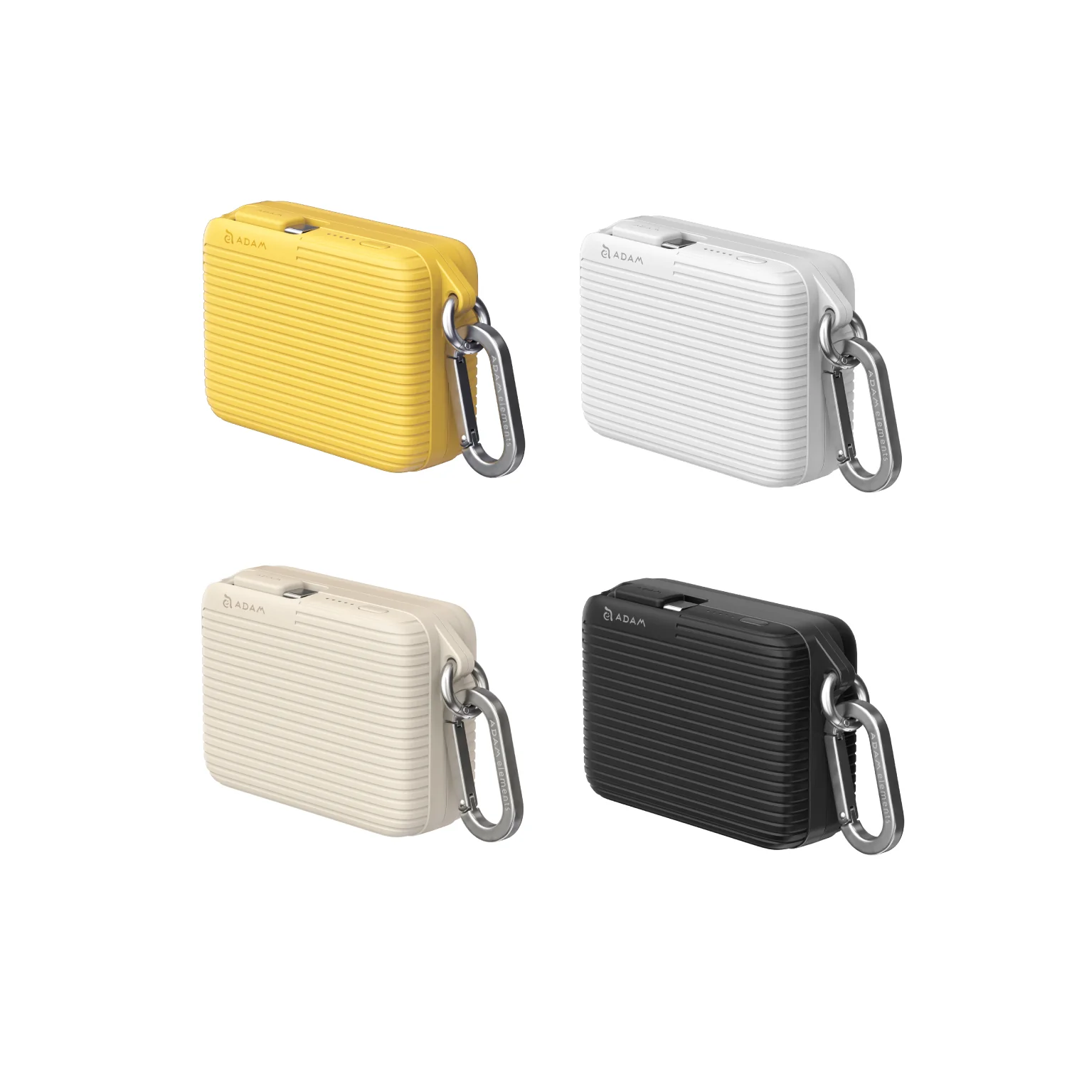 ADAM elements VIONTA T1S 30W 10 000 mAh solid state-akkumulátoros powerbank beépített kábellel - fehér