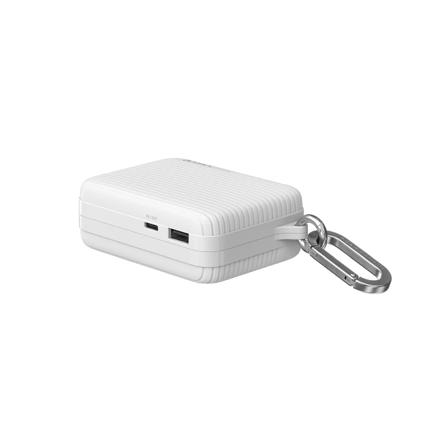 ADAM elements VIONTA T1S 30W 10 000 mAh solid state-akkumulátoros powerbank beépített kábellel - fehér
