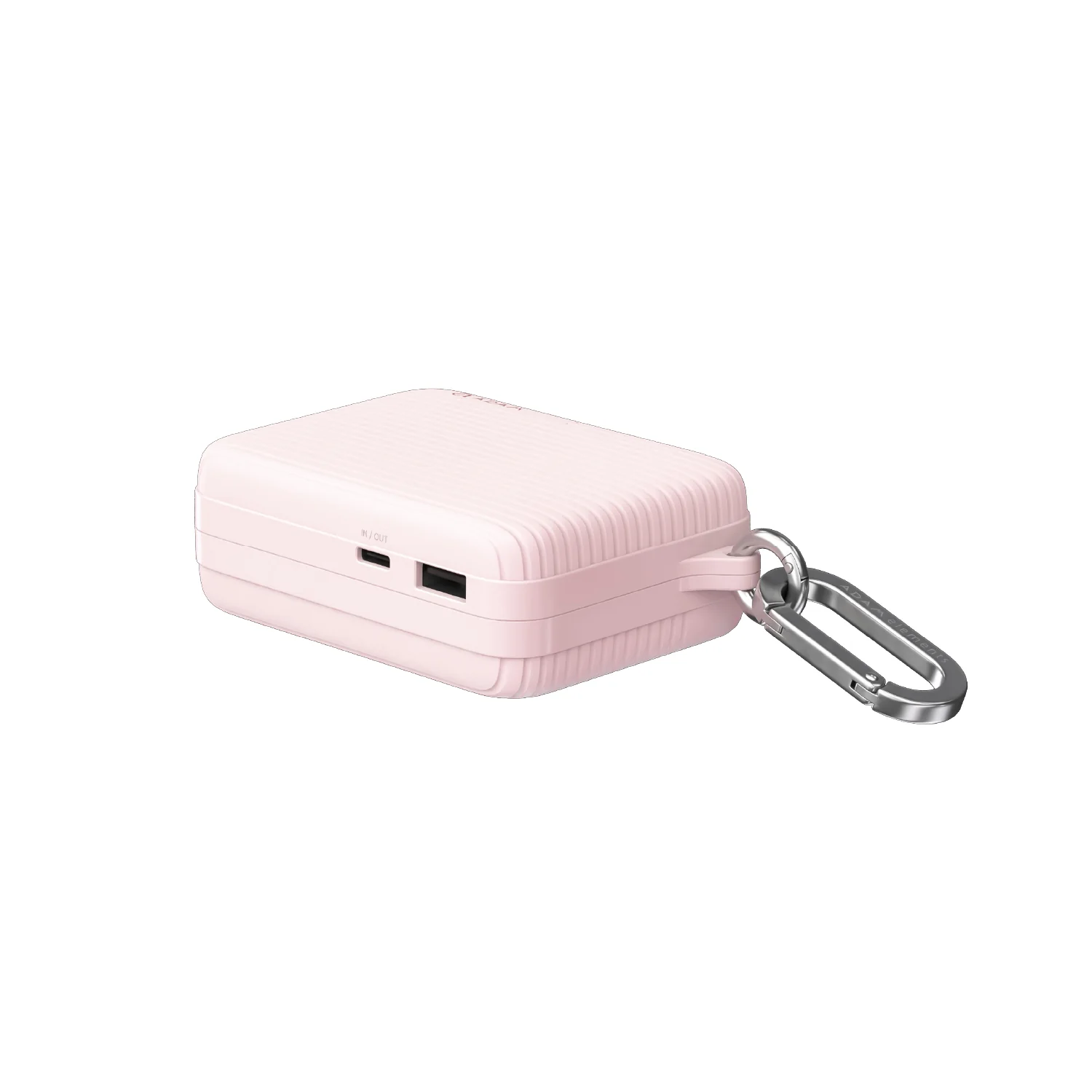 ADAM elements VIONTA T1S 10000mAh solid state-akkumulátoros powerbank beépített kábellel - rózsaszín