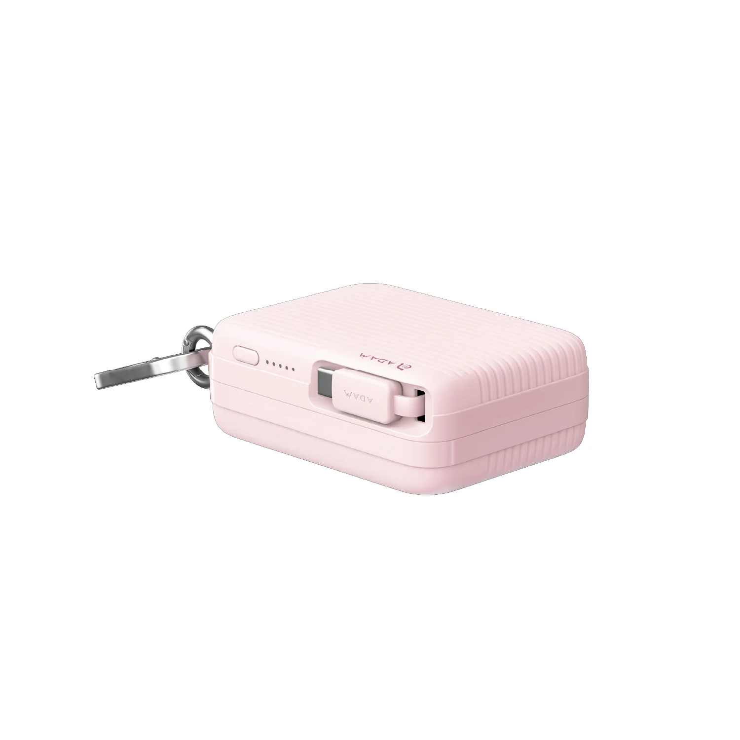 ADAM elements VIONTA T1S 10000mAh solid state-akkumulátoros powerbank beépített kábellel - rózsaszín