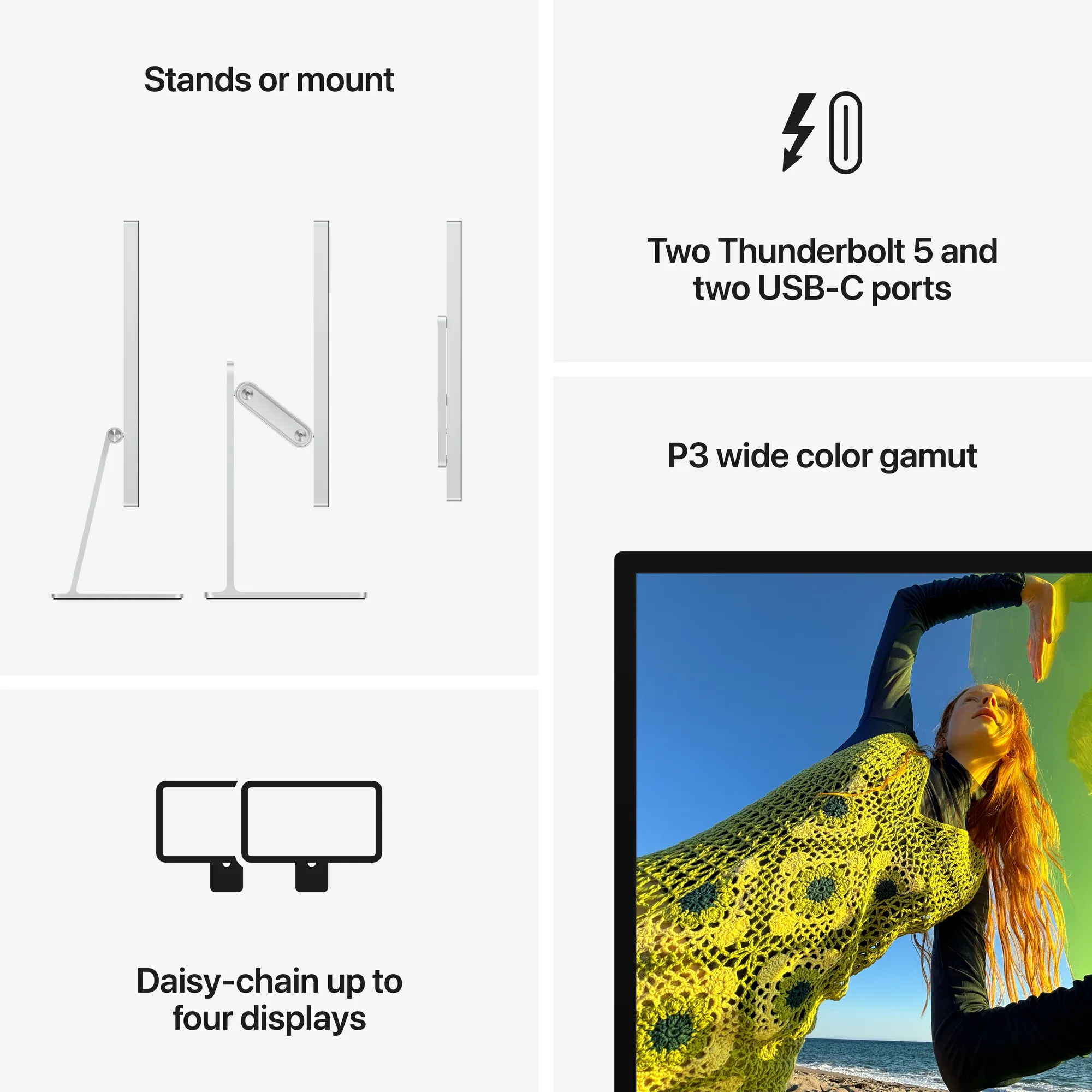 Apple Studio Display - Nanotexturált üveg, állítható dőlésszögű és magasságú állvánnyal