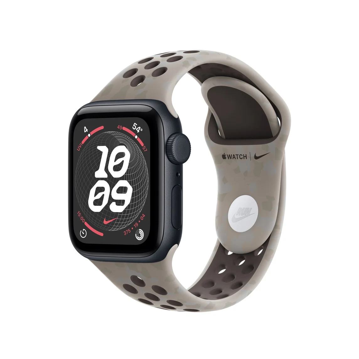 40 mm‑es, aszfaltszürke Nike sportszíj – S/M