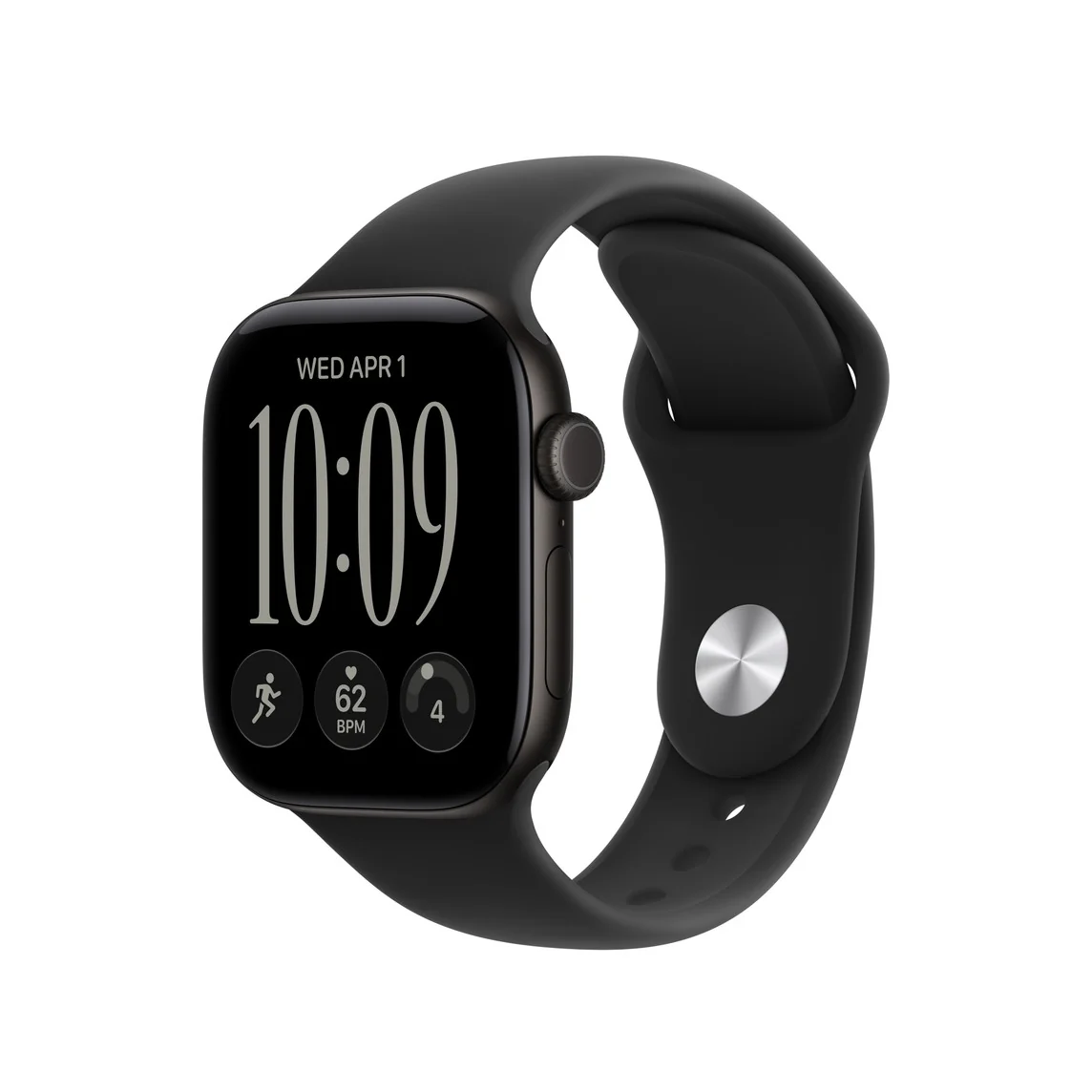 42 mm-es fekete sportszíj – M/L