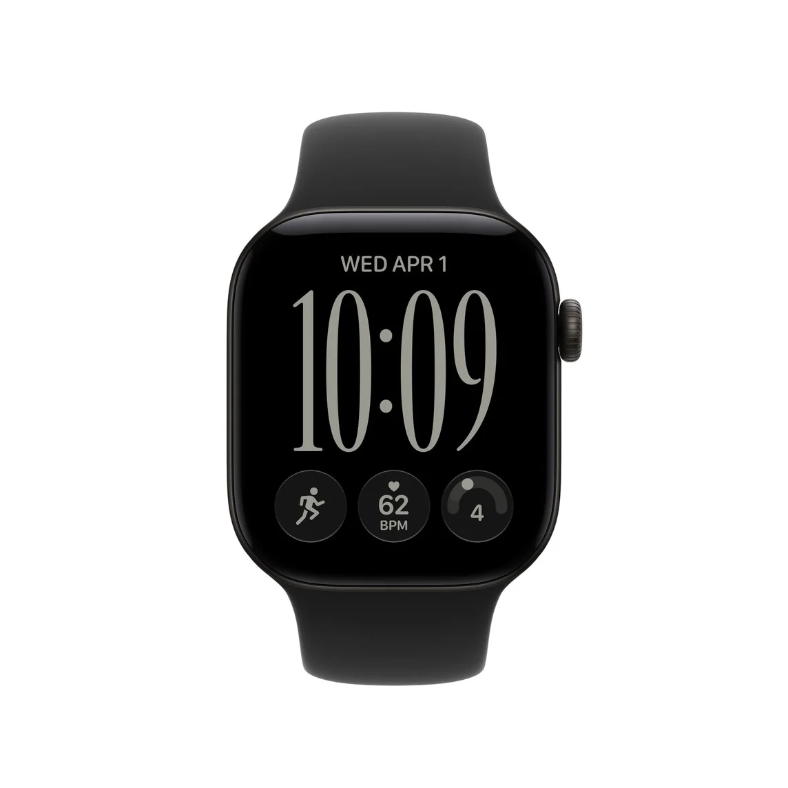 42 mm-es fekete sportszíj – M/L